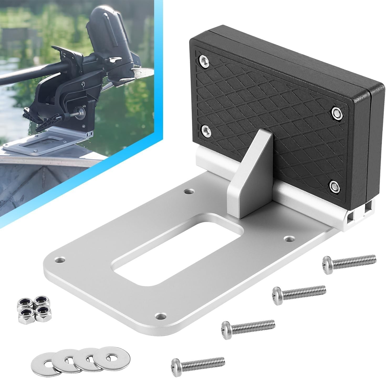 Universal Transom Trolling Motor Mount for Kayaks, Universal Fit for Any Boat...