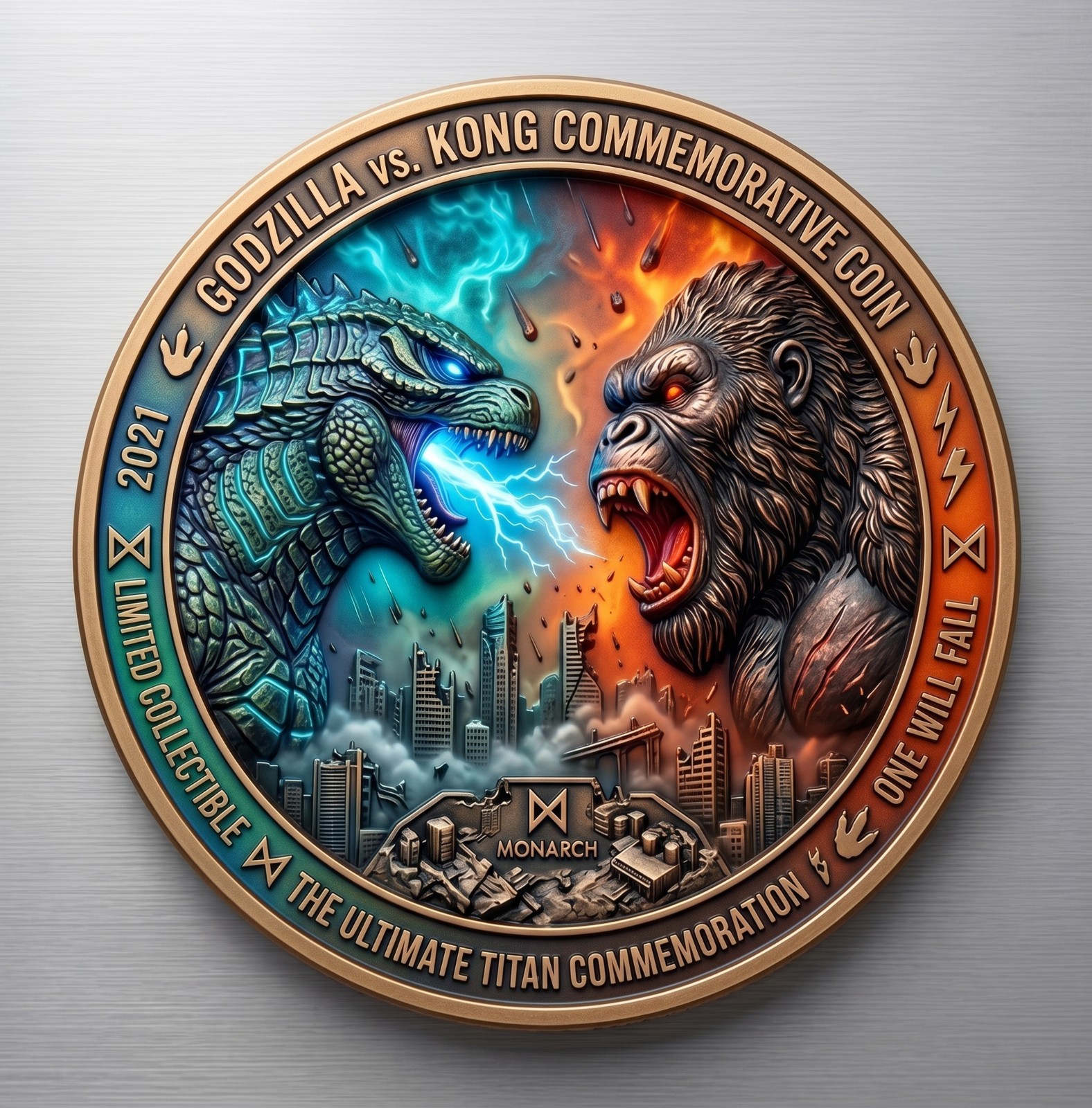 Godzilla VS Kong 2021 Ultimate Titans Commemorative Coin EZS335