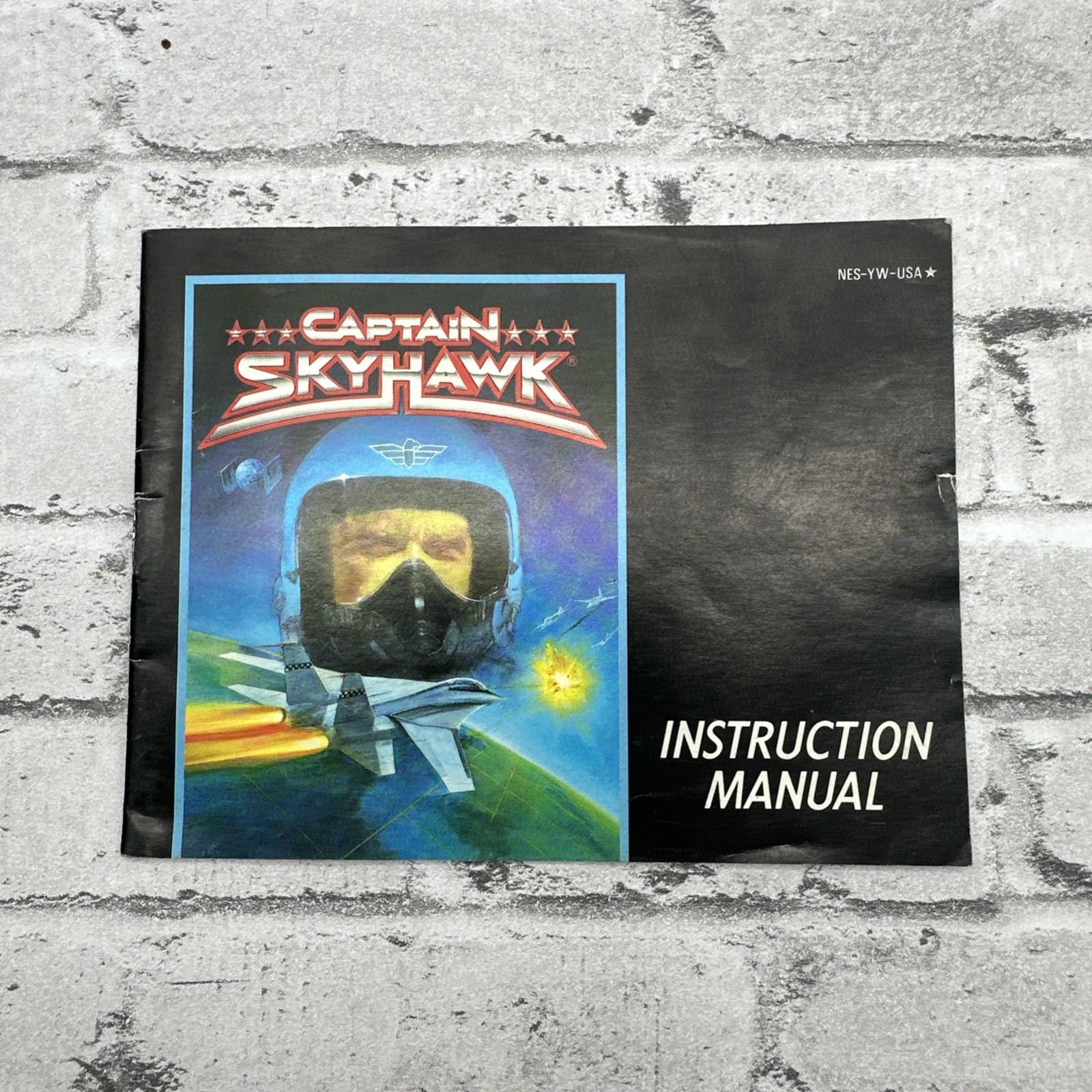 Authentic CAPTAIN SKYHAWK Instruction Manual  ONLY NES NINTENDO