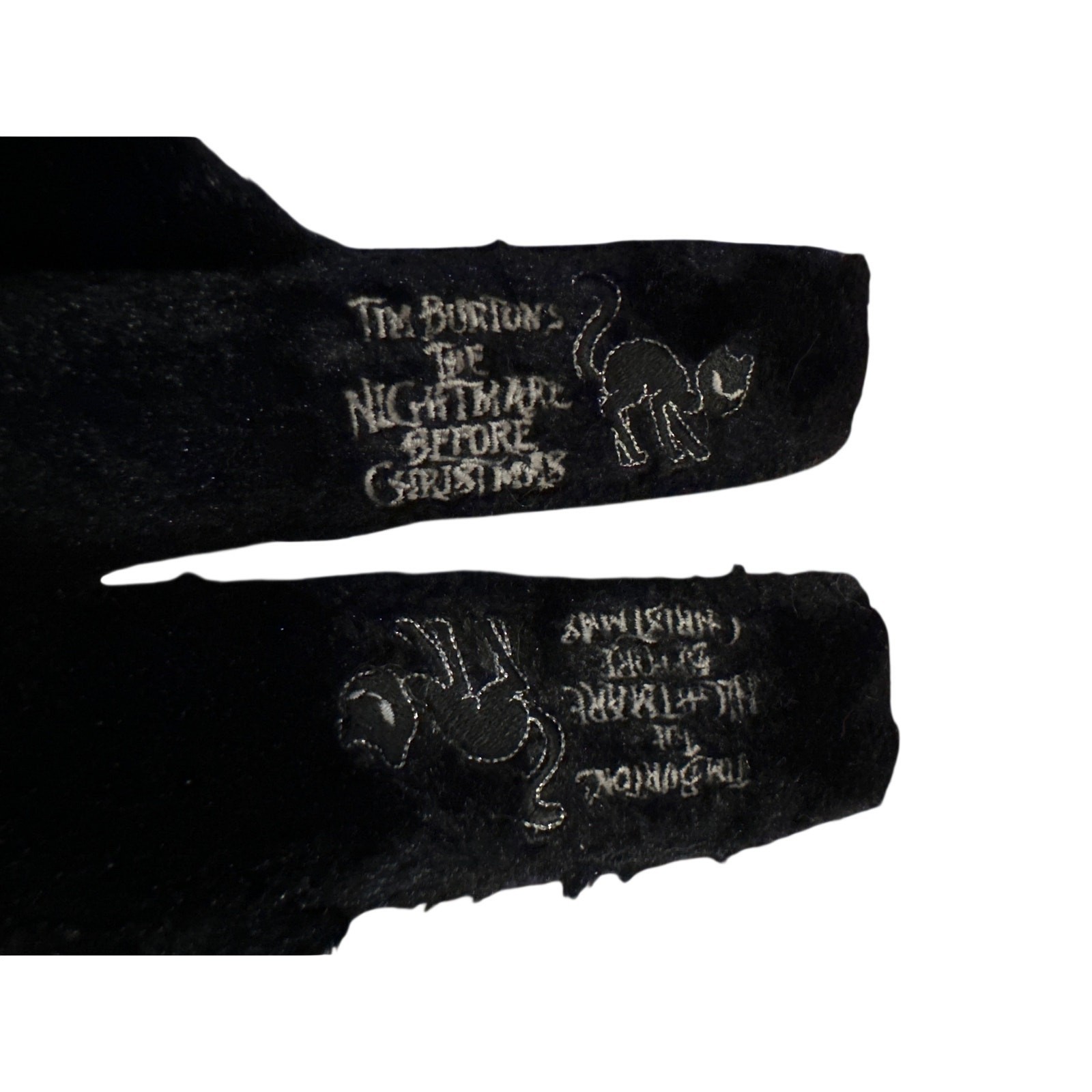 Women XL 11 12 Tim Burton's Nightmare Before Christmas Jack Sally Slippers Black