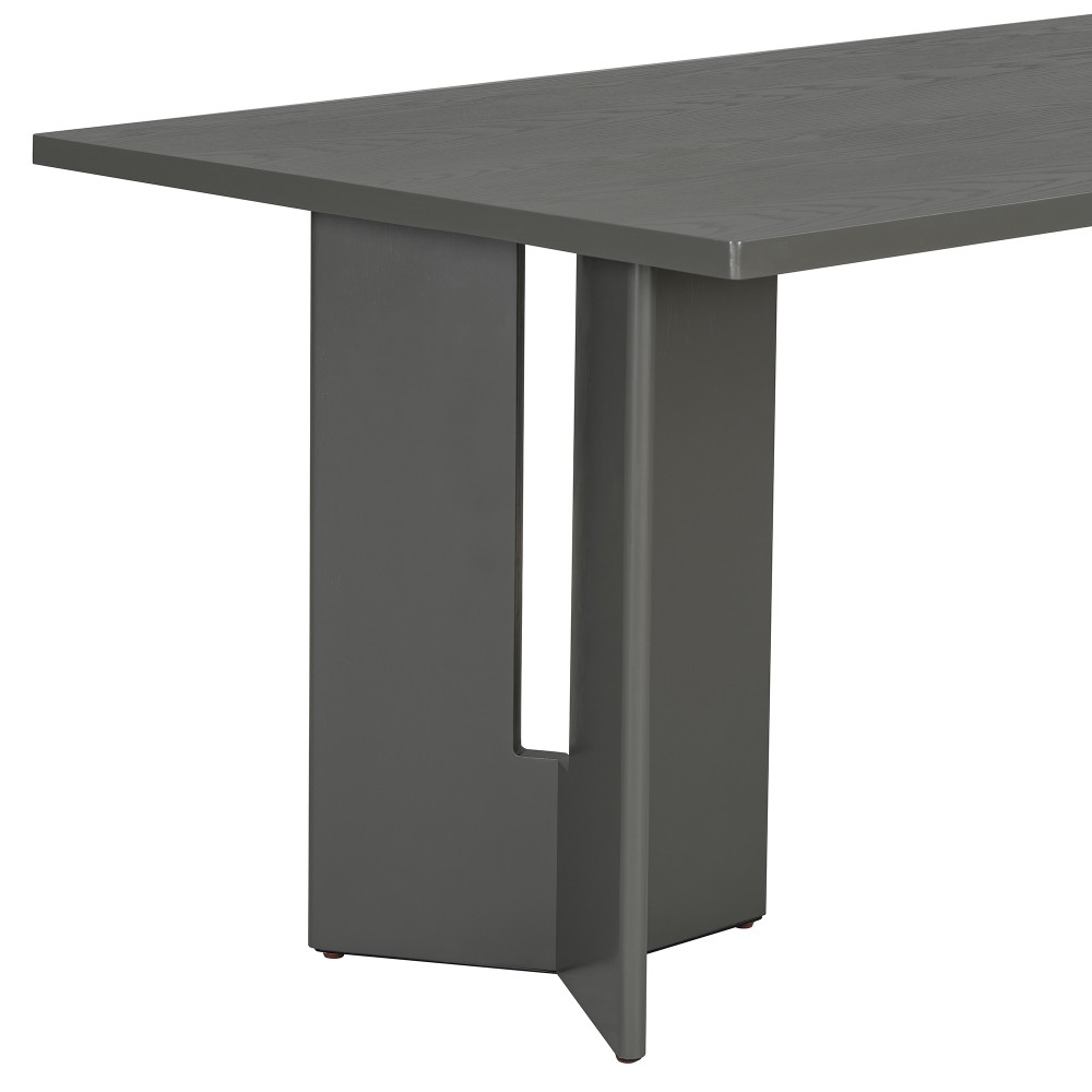 60in Farmhouse Dining Table w/ Cutout Legs, Rustic Solid Wood, Free Shipping