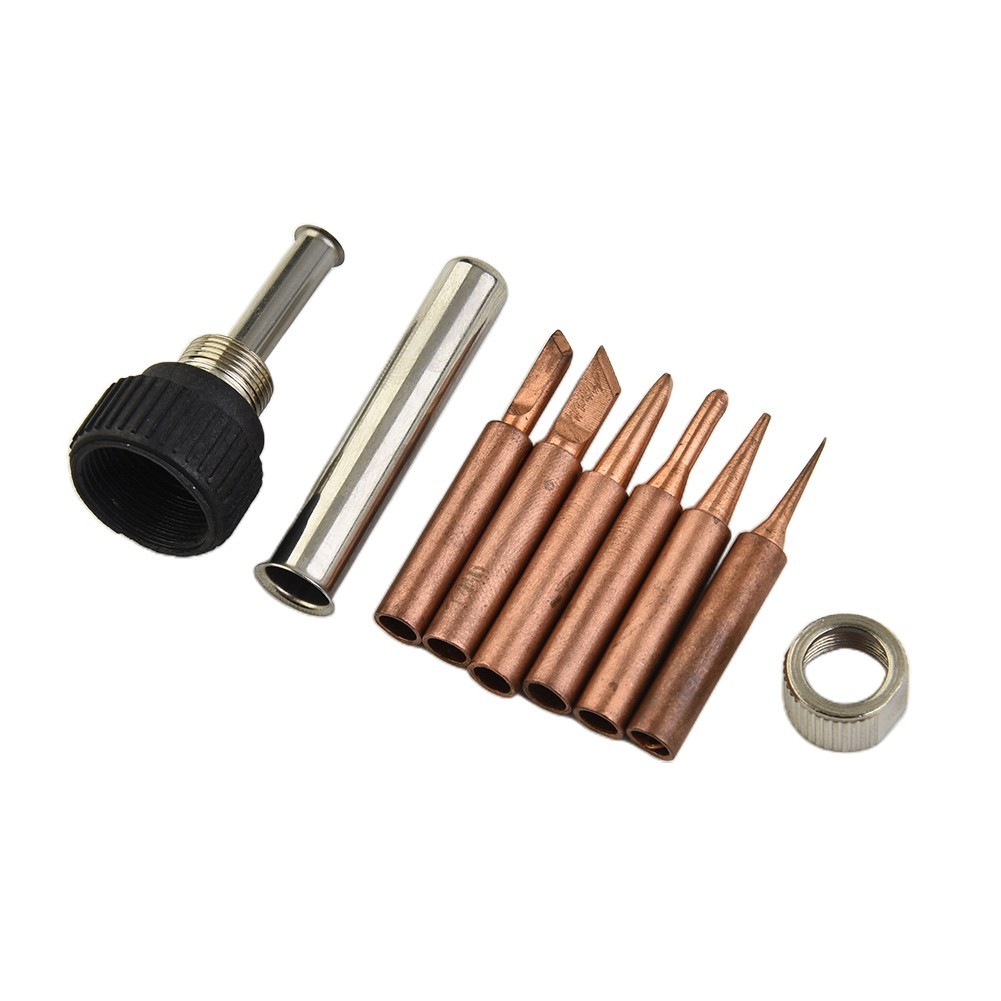Soldering Tips Kit Suitable For 936 937 938 969 With Handle Adapter Set