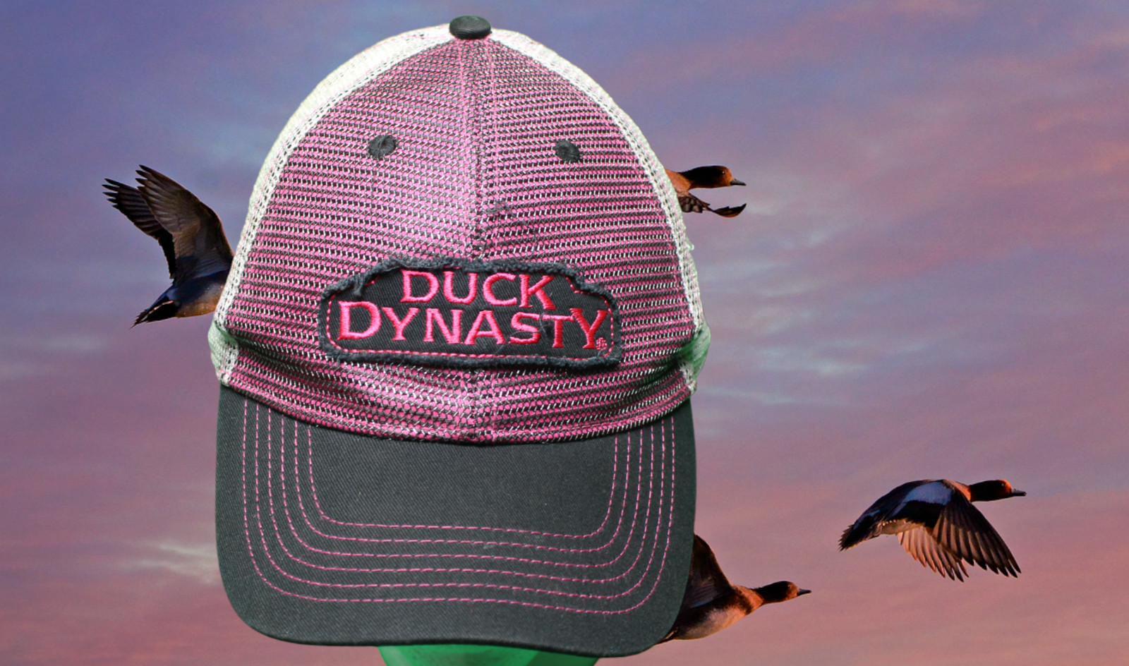 Duck Dynasty Camo Baseball Cap Hat Womens Pink Adjustable Embroidered