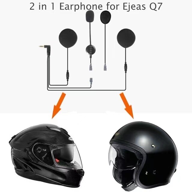 Intercomunicador Moto Bluetooth 5.0 Motorcycle Intercom Headset 7 Riders FM Q7