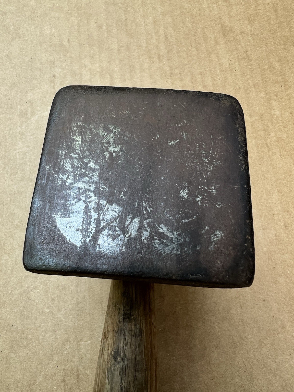 🇺🇸Vintage Devil-Tool Flatter Blacksmith Hammer 4+ Lbs. 3”x 3” Square Face🇺🇸