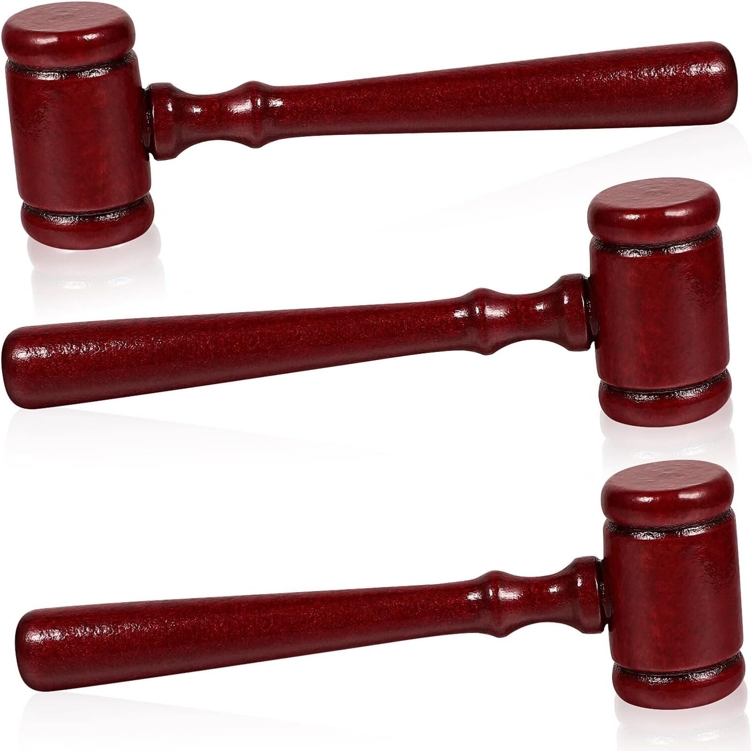 3Pcs Judge Gavel Mini Wooden Gavel Judge Auction Hammer Cosplay Lawyer Costume P