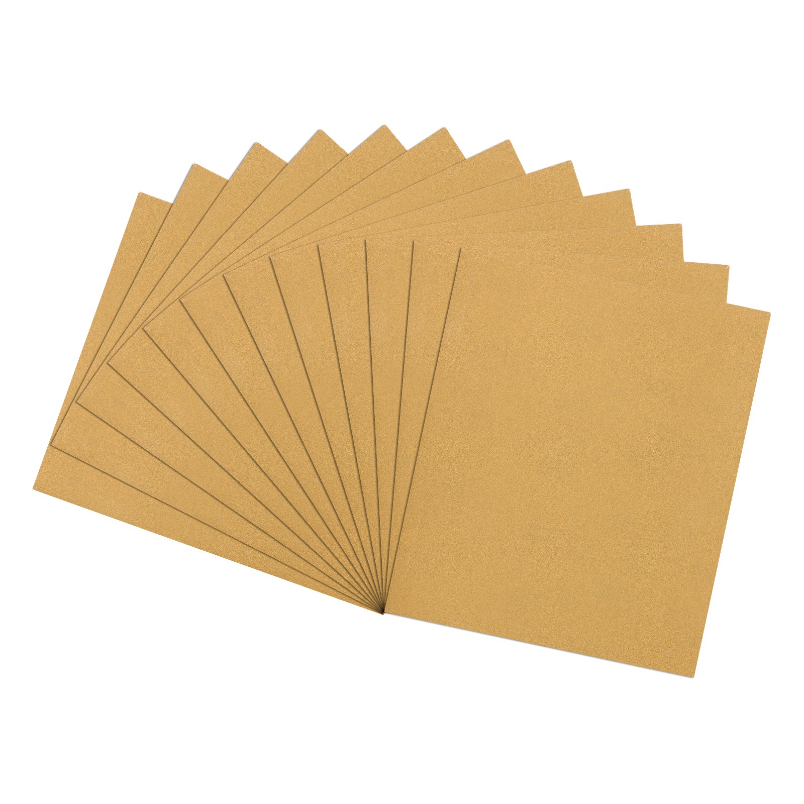 12 Pcs 220 Grit Dry Sandpapers, 9 x 11 Inch Sand Papers, Gold