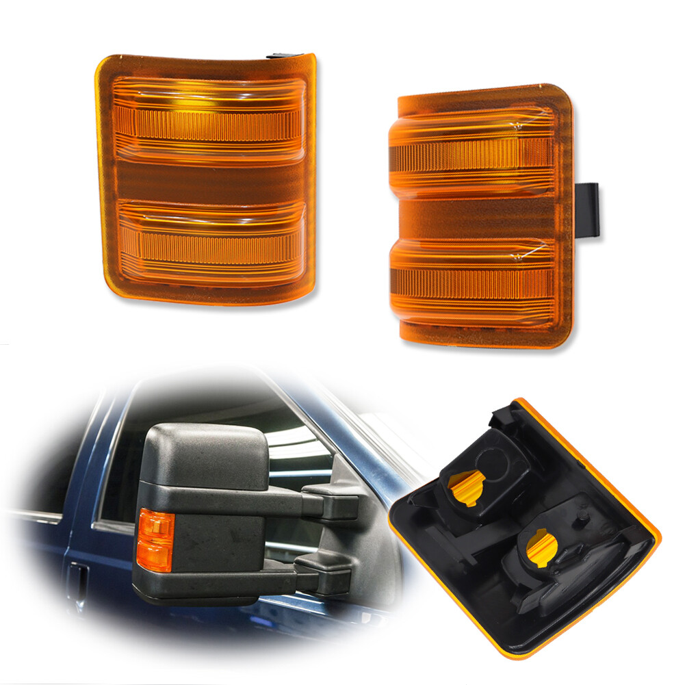 For 08-16 Ford F250 F350 F450 Side Mirror Marker Amber Turn Signal Light L+R OEM