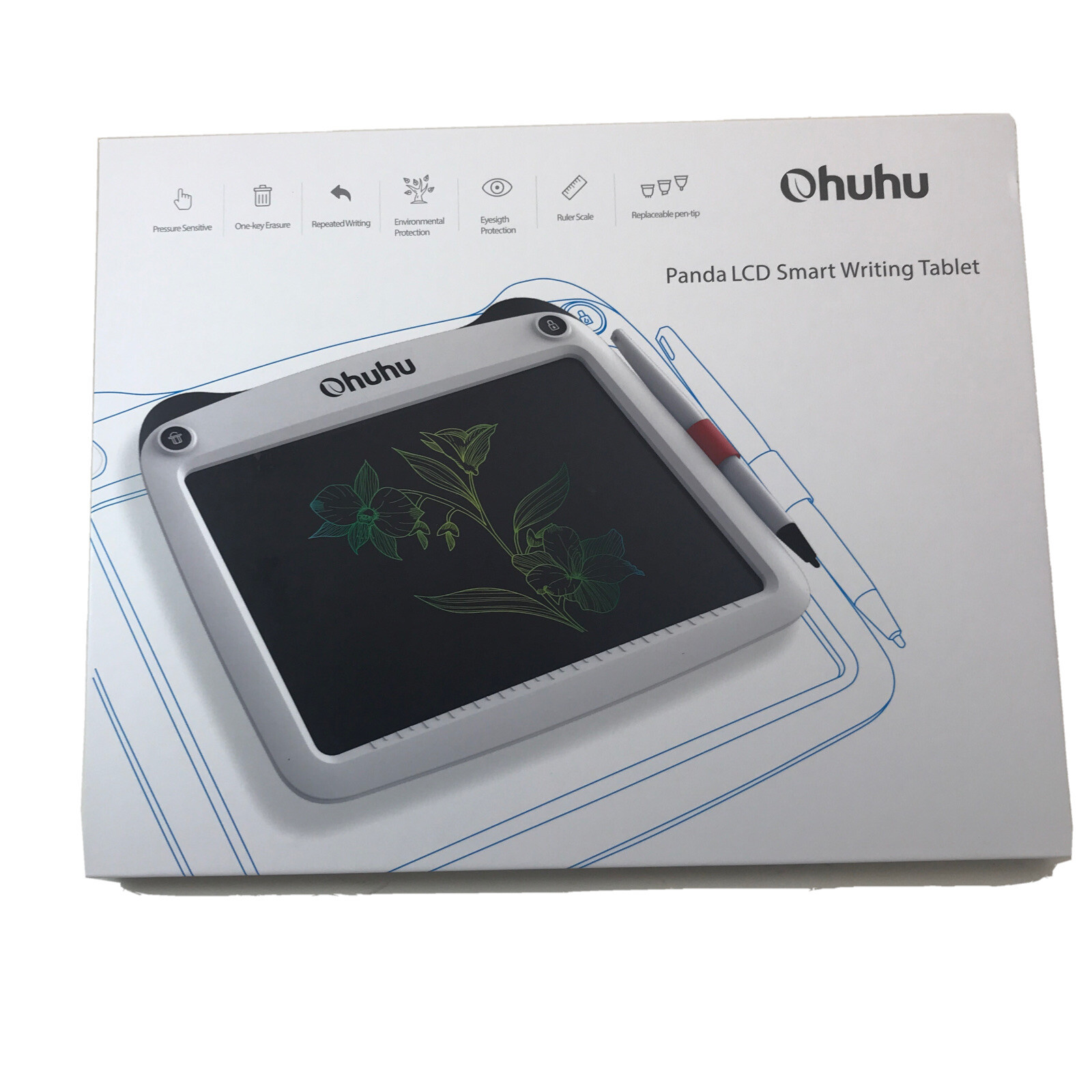 Enotepad Panda 9” LCD Smart Writing Tablet White Writes Beyond Model EPO109C