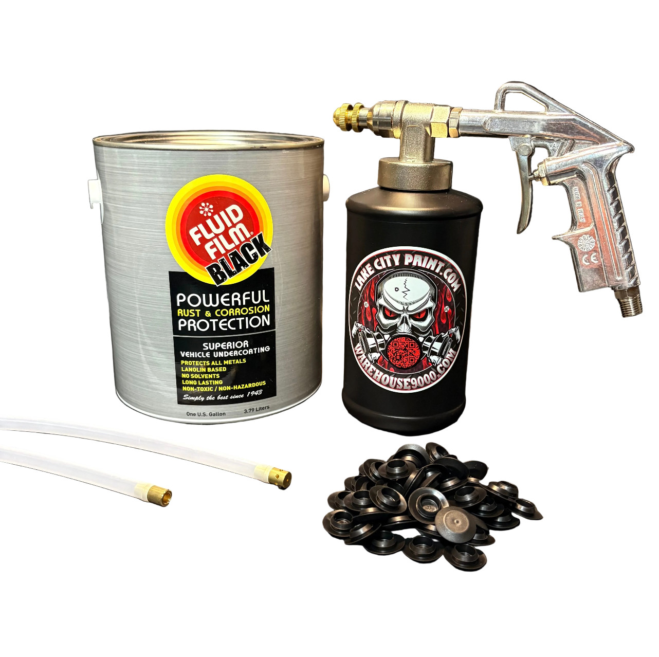 Black Fluid Film Pro Undercoating Gun - 2 Wand Kit (1 B Quart Bottles)