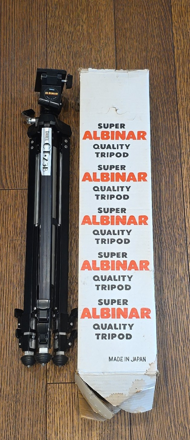 VTG Super Albinar Aluminum Adjustable Camera Tripod Made Japan Model CT-23B 59"T