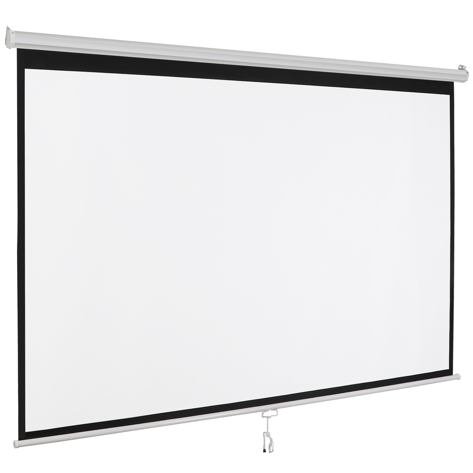 Movie Projector Screen Pull Down 16:10 Foldable Wall Mount HD Projection Screen