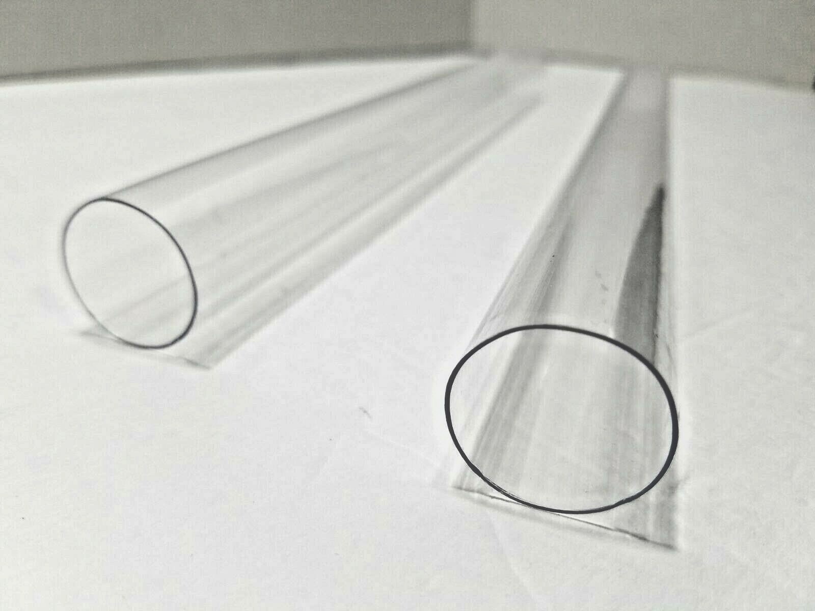 Clear Plastic Cylinder Tubes Crafts 12" Length 1" Diameter .025 Thick 4 Pack New