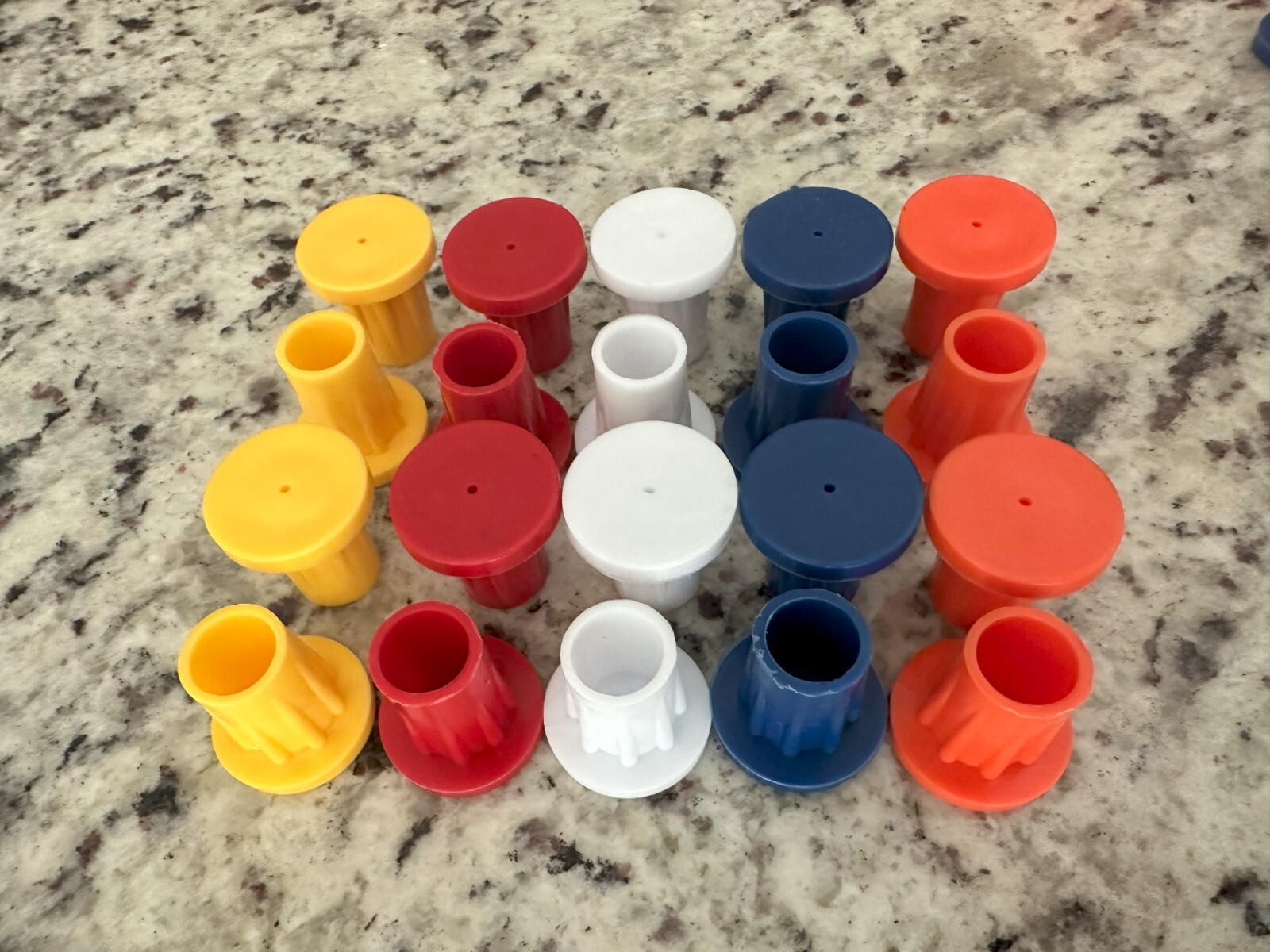 1/2" RED SURVEYORS #4 REBAR CAPS 50 Pcs