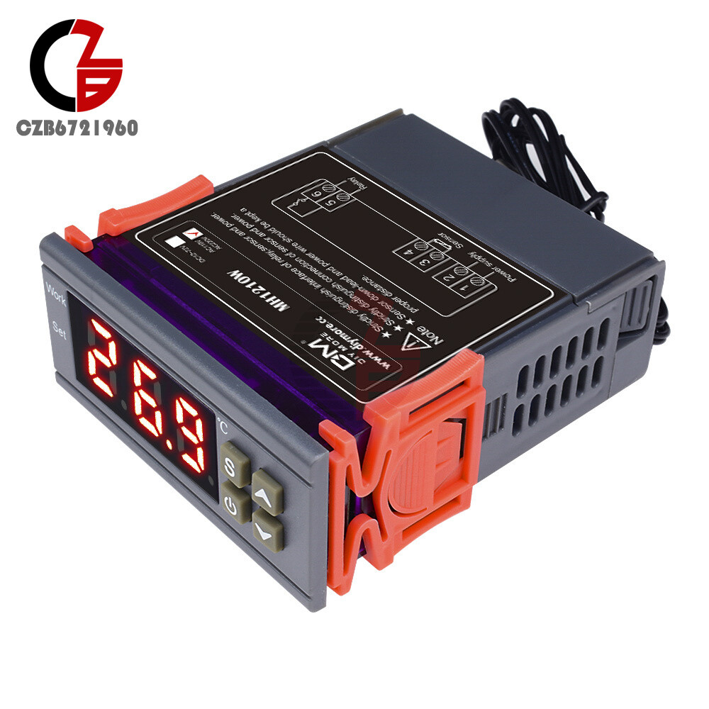 MH1210W 90~250V 10A Temperature Controller Sensor Thermostat -50~110℃ w/ Sensor