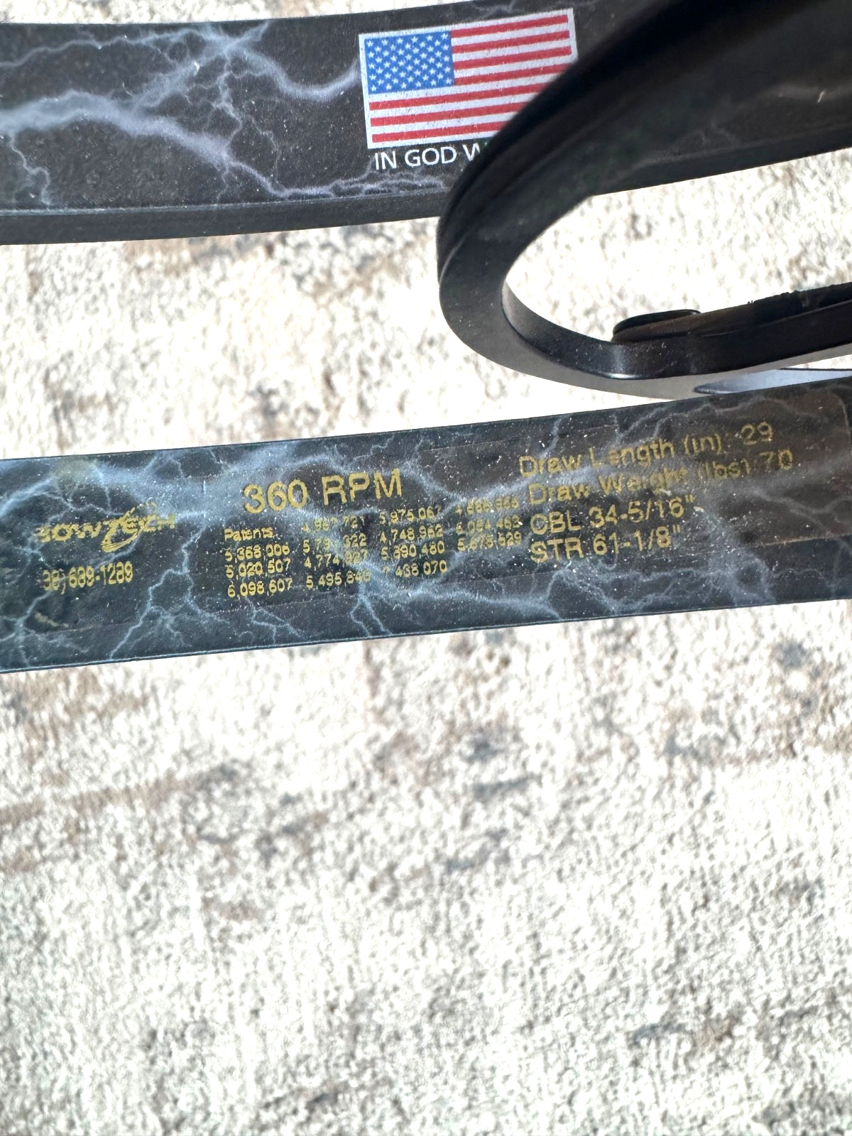 Bowtech RPM 360 RH Compound Bow w/Sliding Black Gold sight and QAD rest!