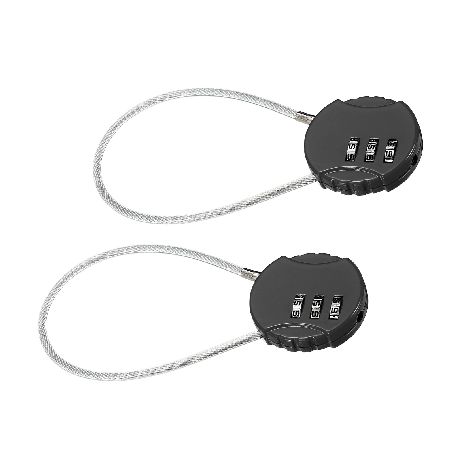 2Pcs 7.8" Black Small Combination Lock Gym Locker 3Digit Padlock DIY