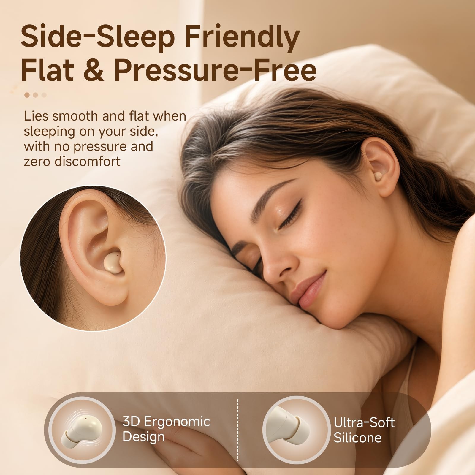 Discreet Mini Invisible Earbuds Wireless Bluetooth Micro Hidden Sleep Tiny Sm...