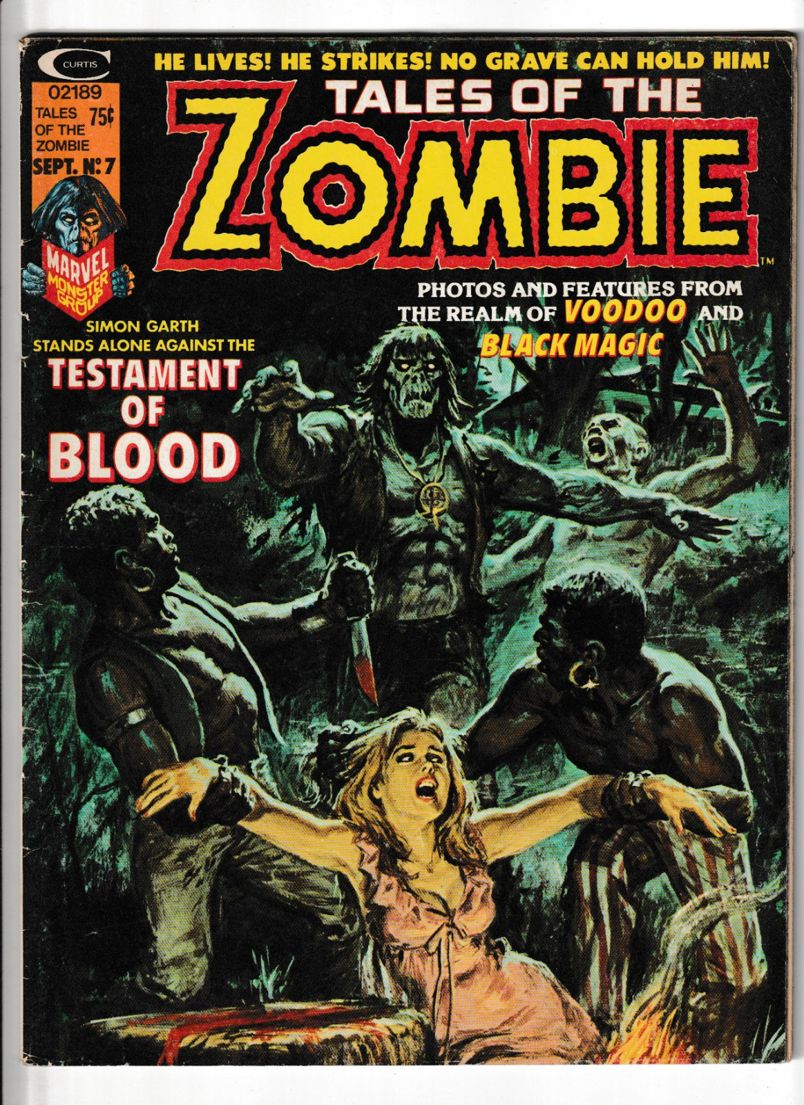 Vintage Comic Magazine Stan Lee Tales of the Zombie Vol 1 No 7 September 1974