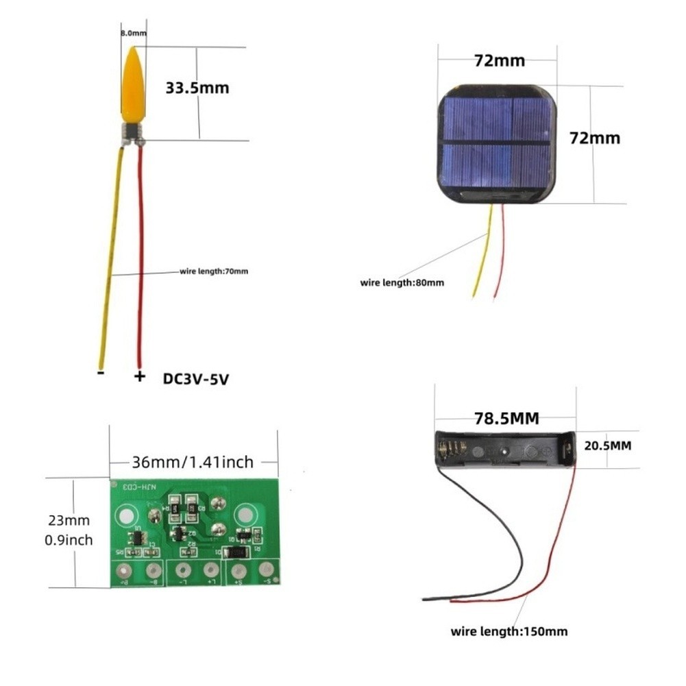 3.7V Solar Flame Light PCBA Board for Decorative Candle Lighting Solutions