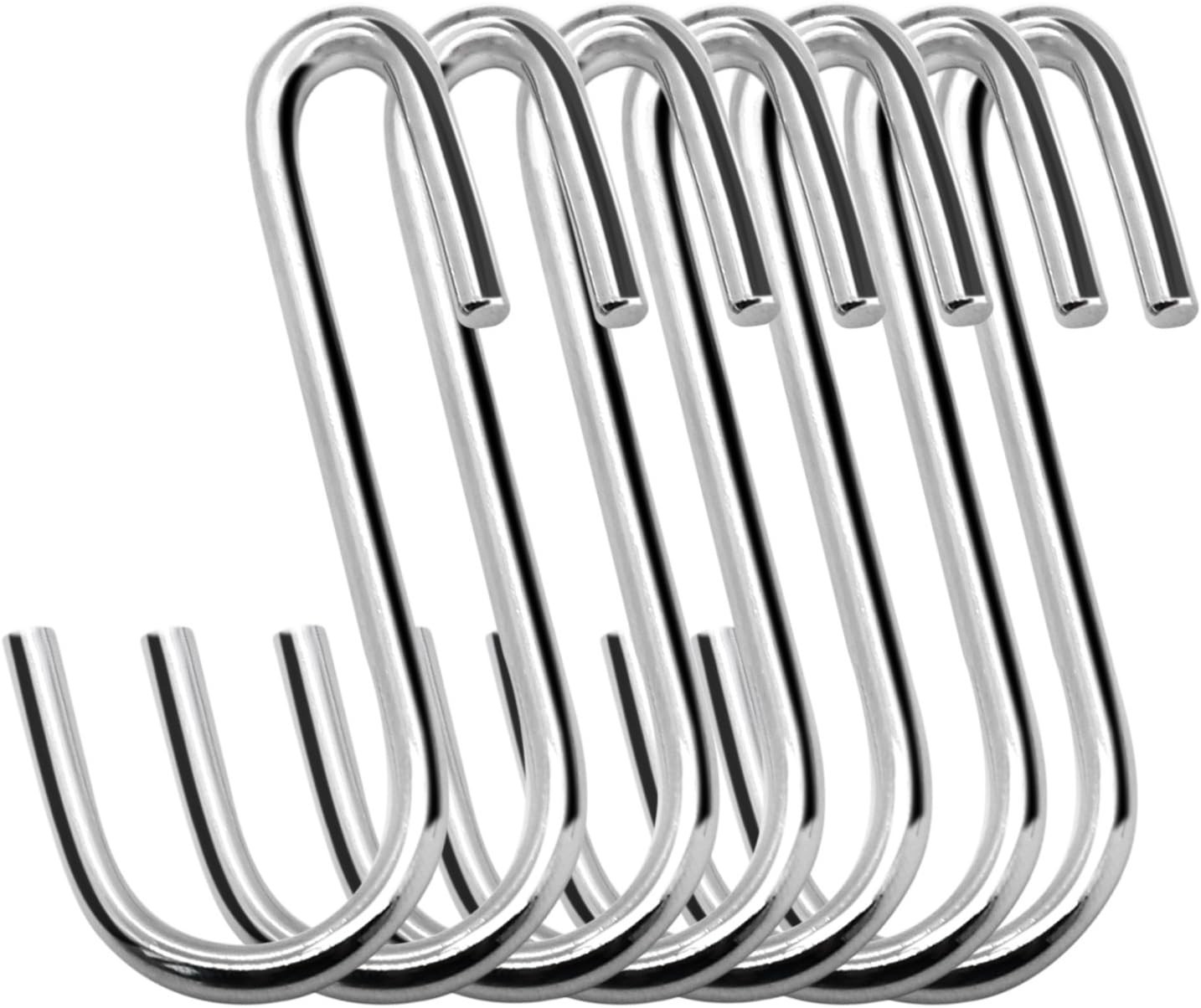 30 Pack 2.4 inches Heavy Duty S Hooks Hanging Pan Pot Holder Wire Shelves Rack