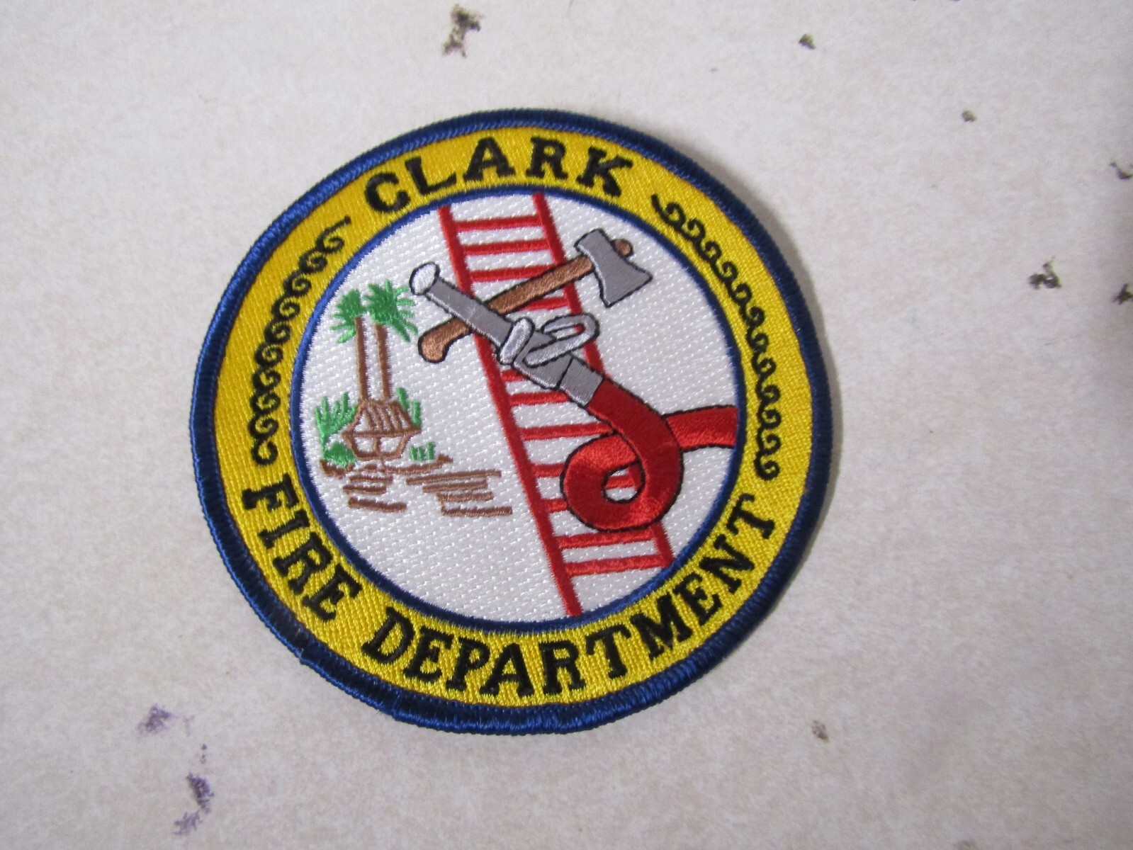 MILITARY PATCH SEW ON FIRE DEPARTMENT CLARK
