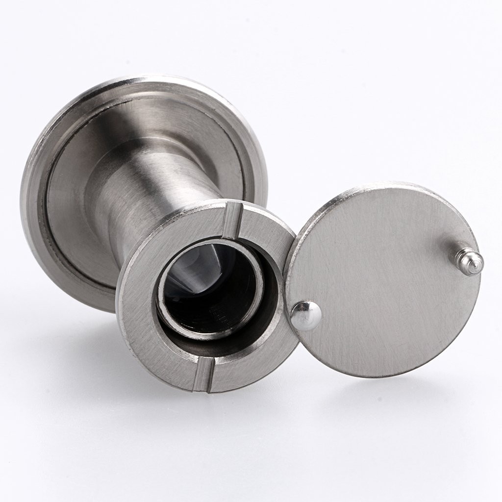 Sumnacon Safety Door Viewer,Solid Brass 220-degree 22mm, Silver