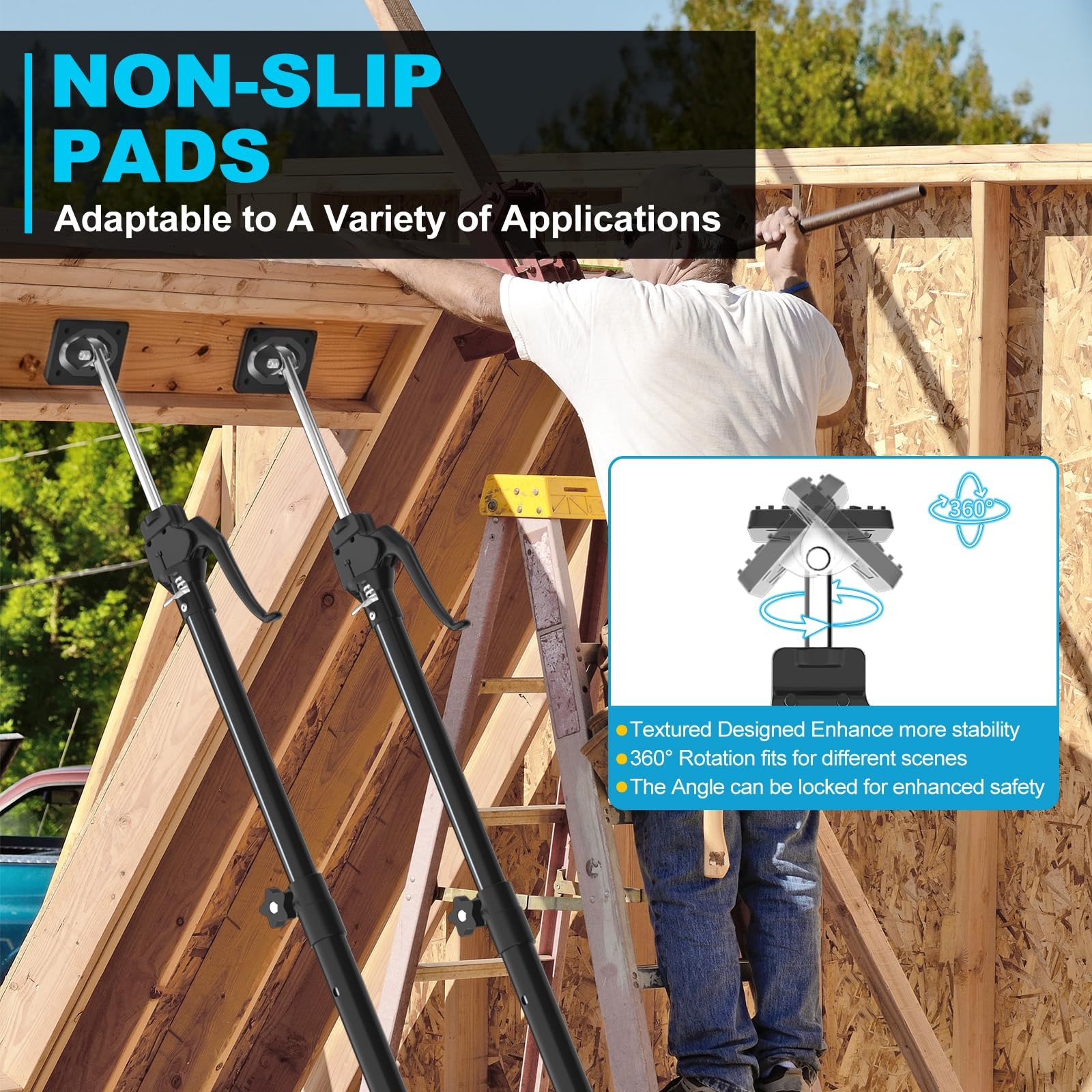 Third Hand Support Pole Heavy Duty, Cabinet Jacks for Installing Cabinets wit...