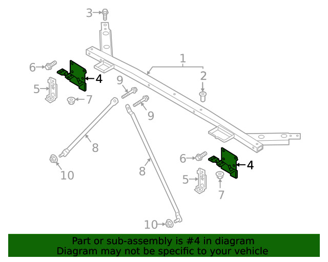 Genuine Volvo Radiator Support Tie Bar Bracket 31468230