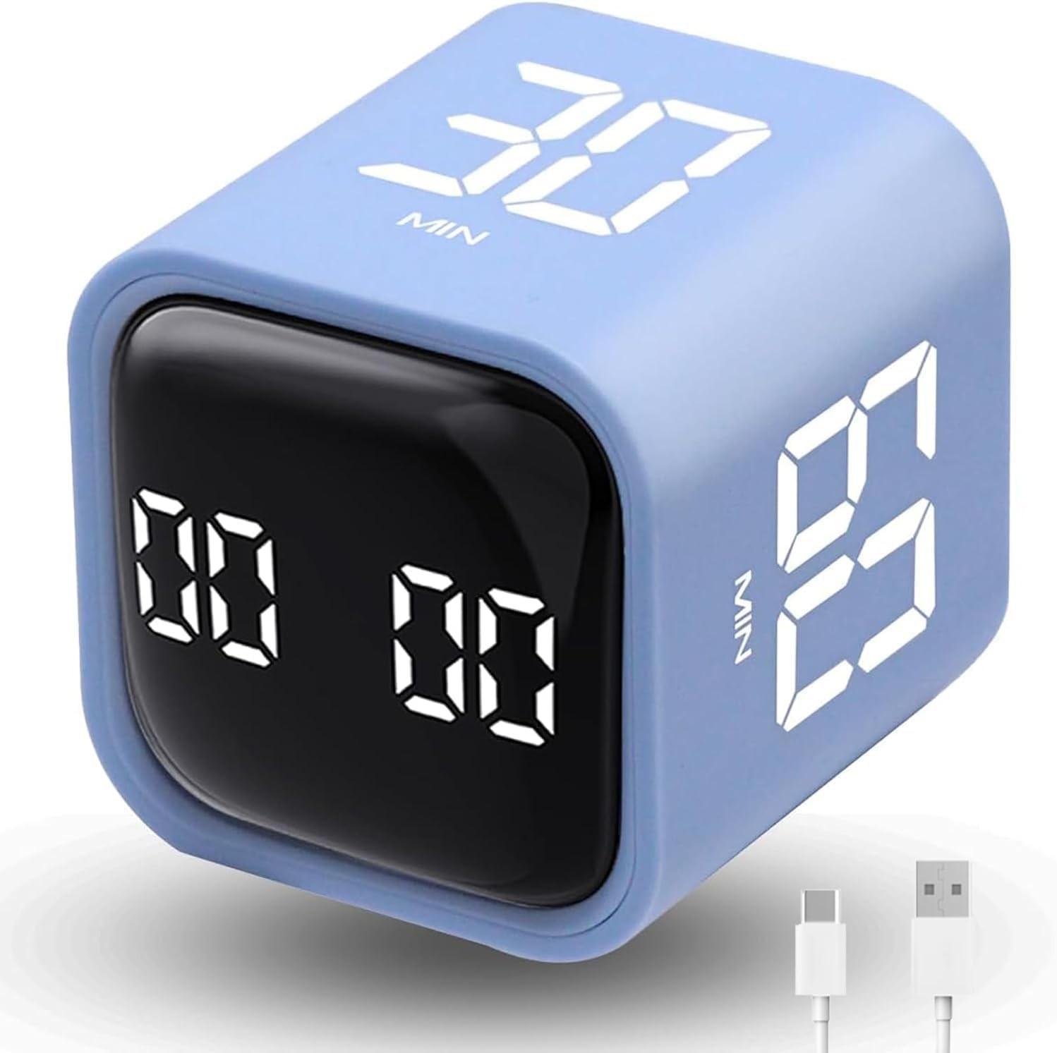 Productivity Timer Flip Gravity Sensor Cube Timer Countdown & Countup,Mute & ...