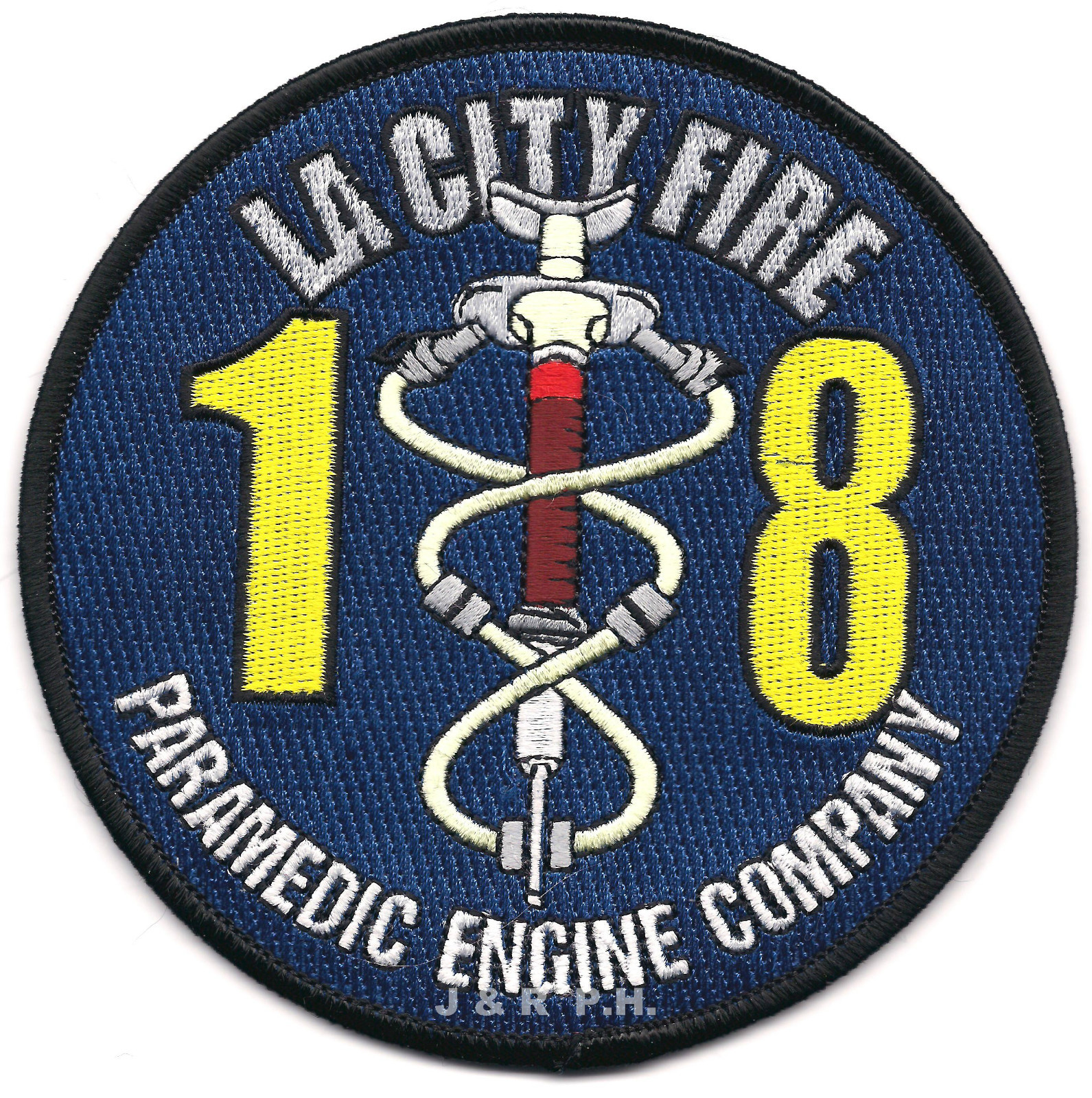 Los Angeles City  Company - 18, California  (4.5" round size)  fire patch