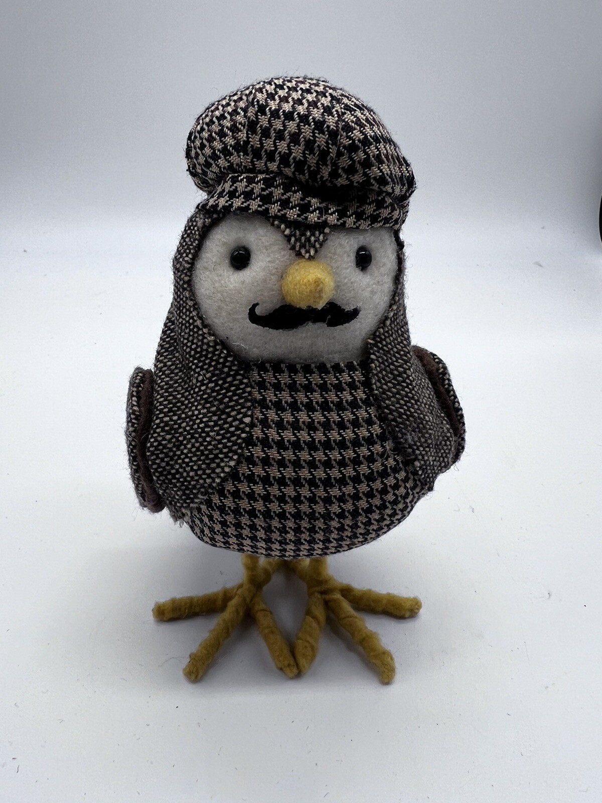 Target 2016 Harvest Fall Autumn Large 6.5" Fabric Bird - Mustache & Beret Hat