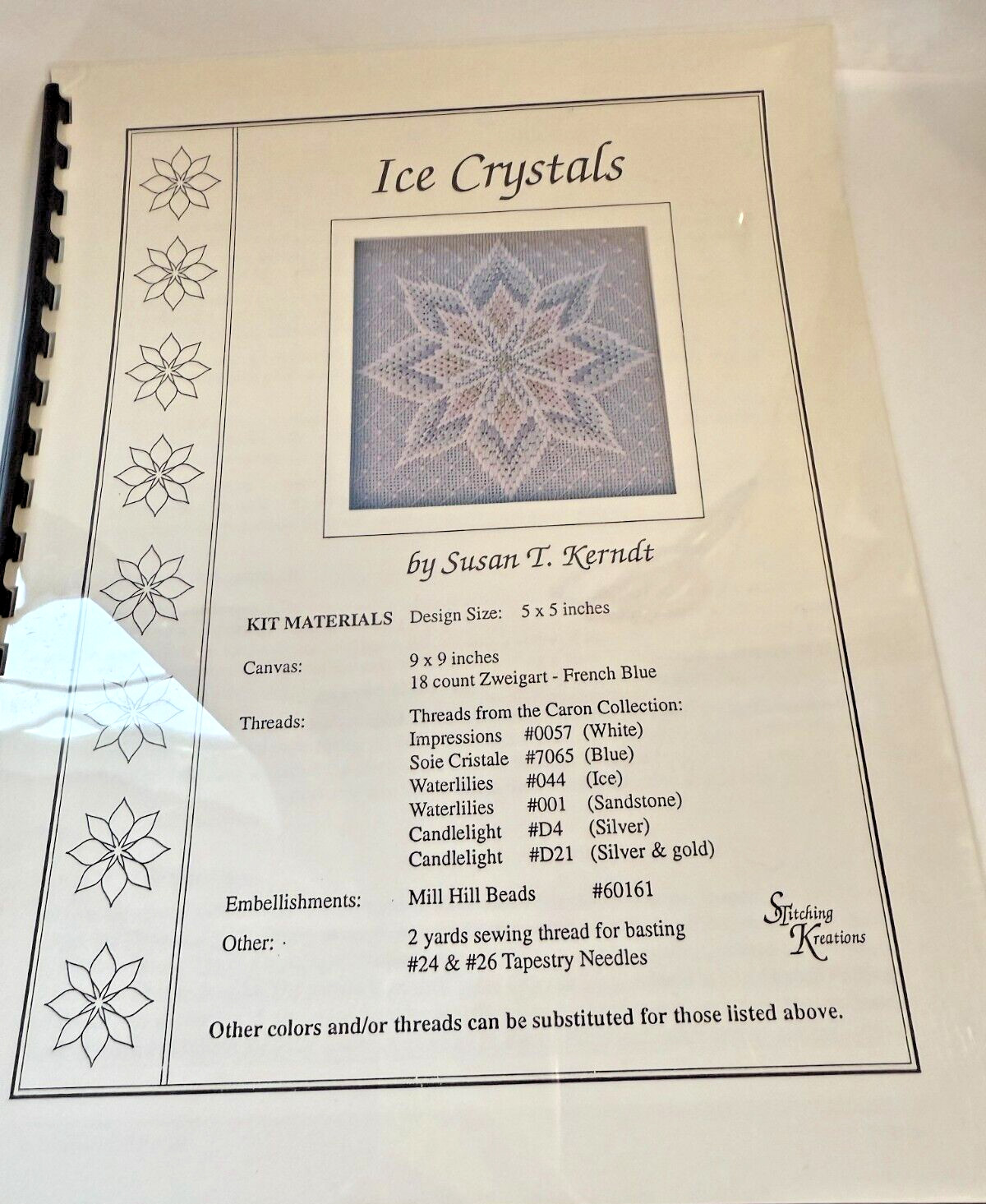 Ice Crystals Susan T. Kerndt Florentine Embroidery Pattern Booklet