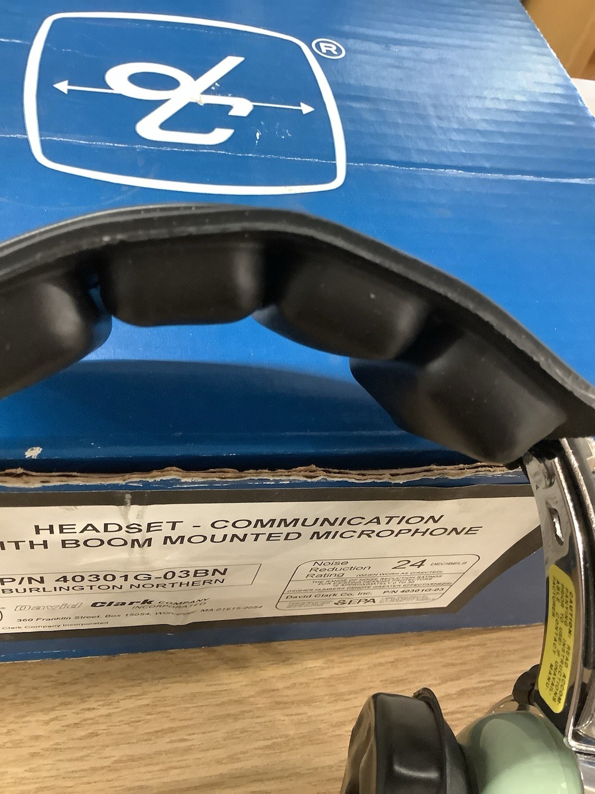 David Clark Aviation Headset W/ Microphone 40301G-03BN