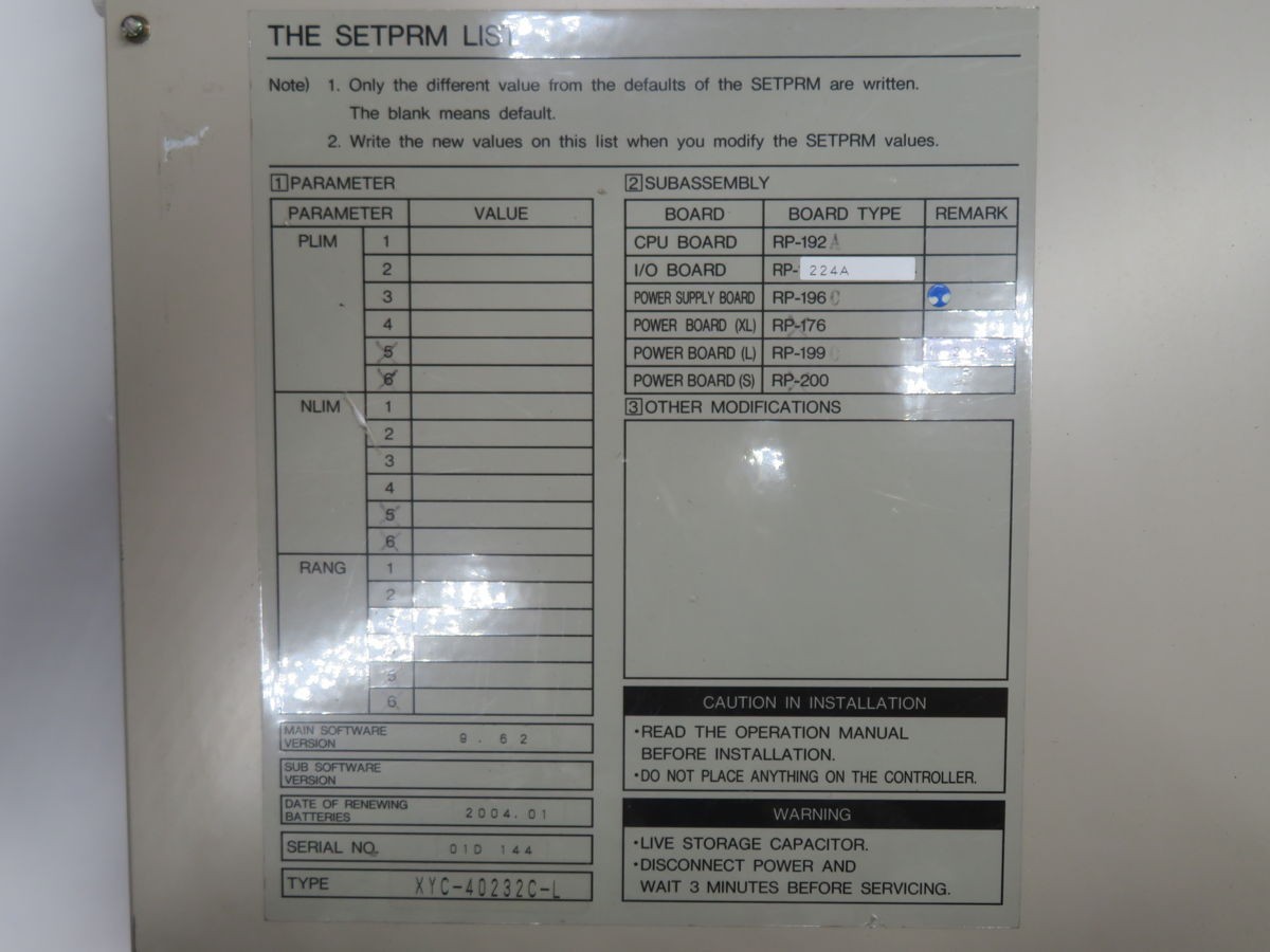 DENSO RC3-XYCC 410000-6480 ROBOT CONTROLLER T262965