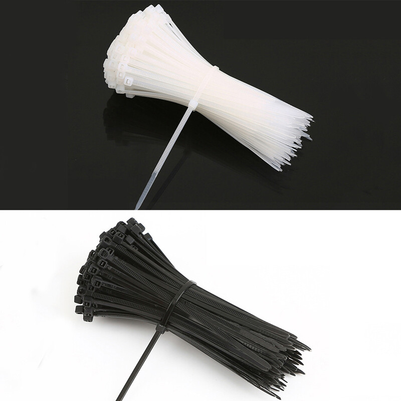 Cable Ties Nylon Zip Tie Plastic Wraps Black Natural / White  100mm x 2.5mm