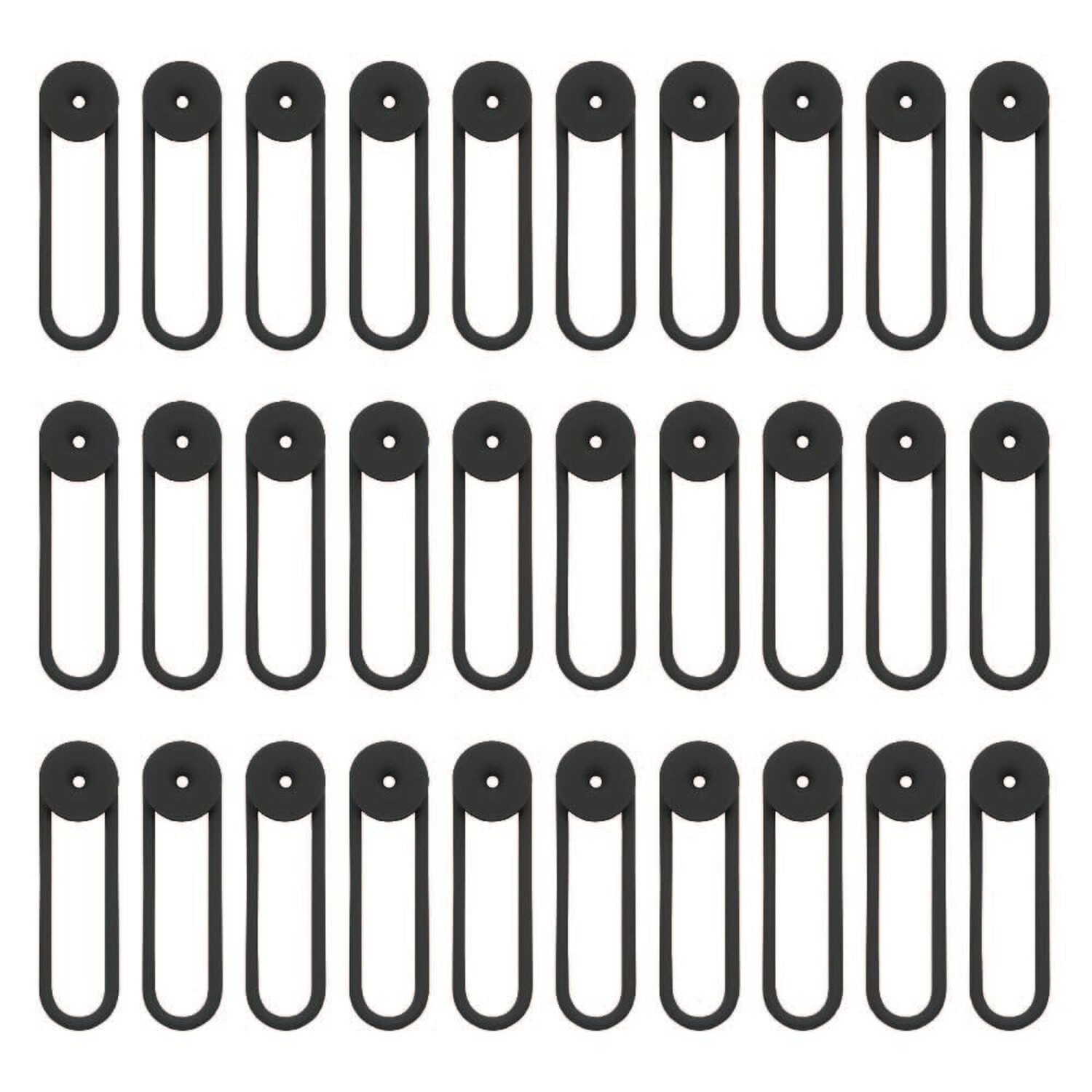 CABLY 30pcs Silicone Cable Tie - Reusable Cable Tie Organizer, Multipurpose C...