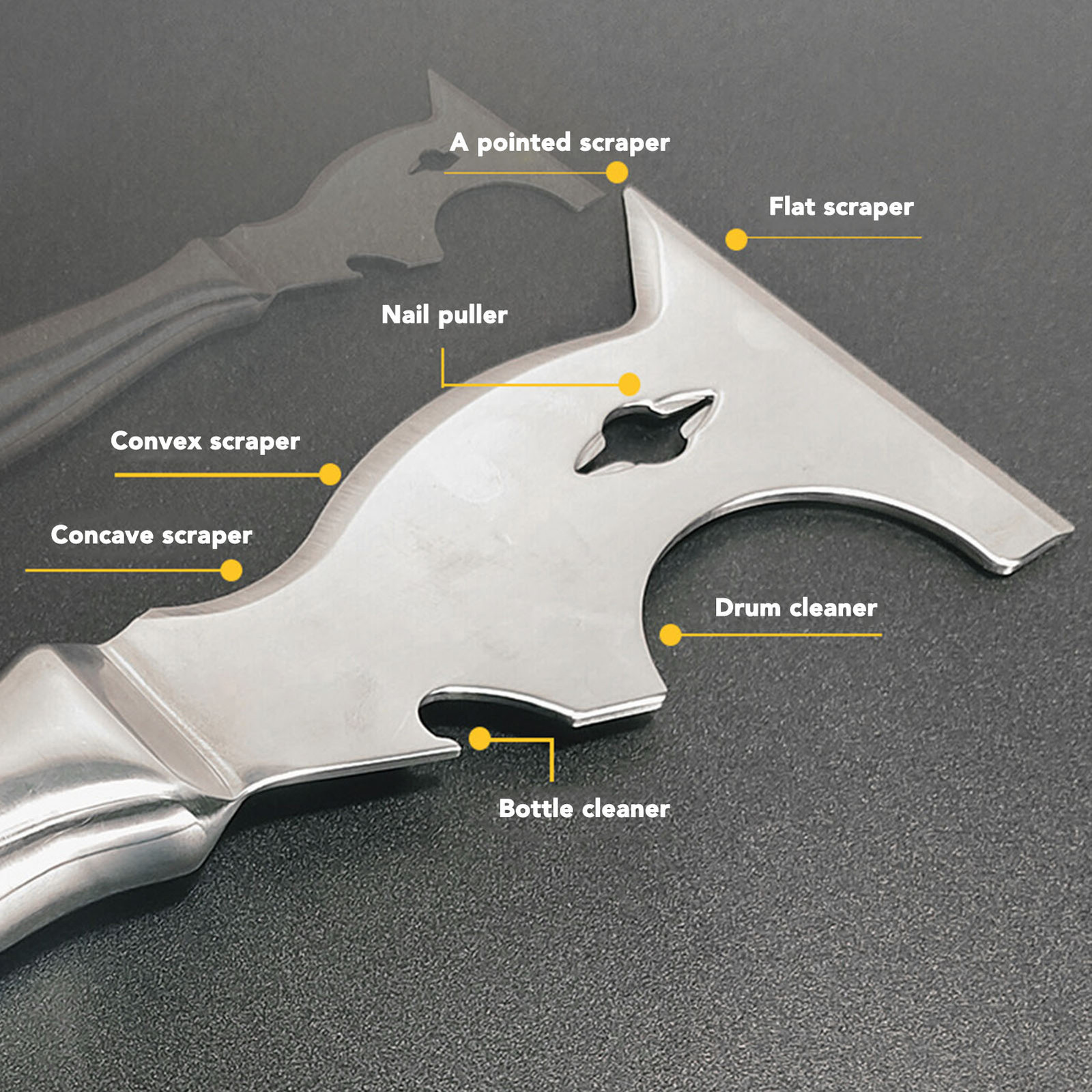 Multi Function Putty Cutter Stainless Steel Blade Paint Scraper♡