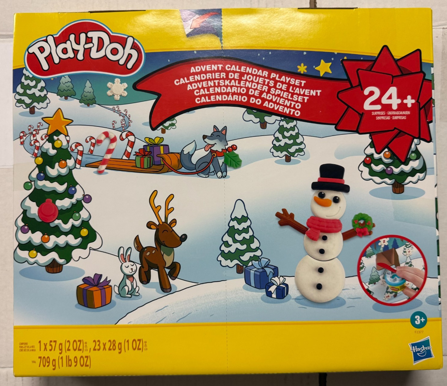 Play-Doh Winter Playset with 24 Containers w/Tools & mat -Advent Calendar NEW