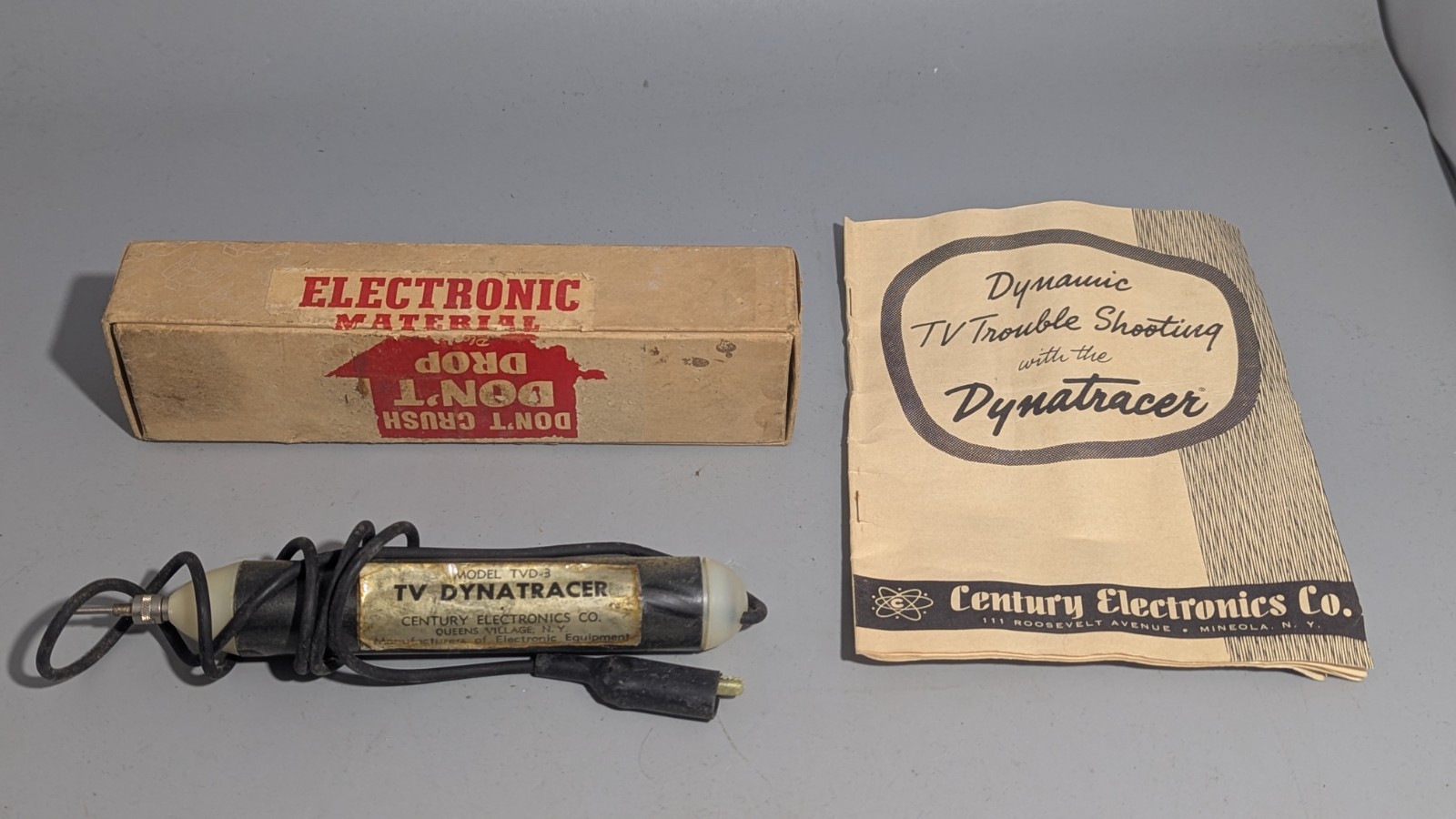 Vintage Century Electronics Co. TVD-3 TV Dynatracer in original box for parts