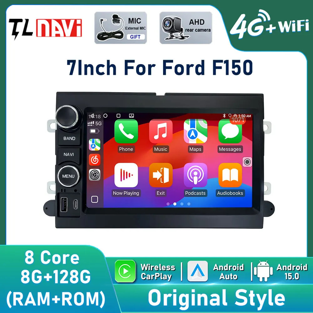For Ford F150 Explorer Escape Sport Lincoln Expedition Car Radio Carplay Screen