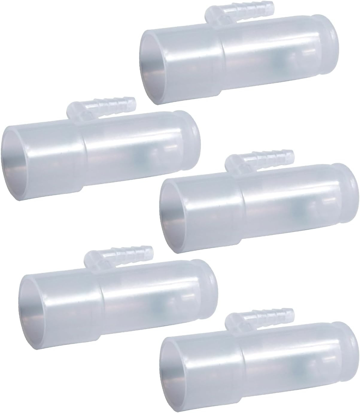 Oxygen Adapter Enrichment Port Lot of 5 Connector Fits CPAP Tubing Hose Model