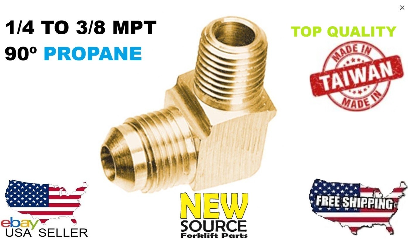 74407 PROPANE FITTING ELBOW 90º BRASS 1/4 X 3/8 FLARE