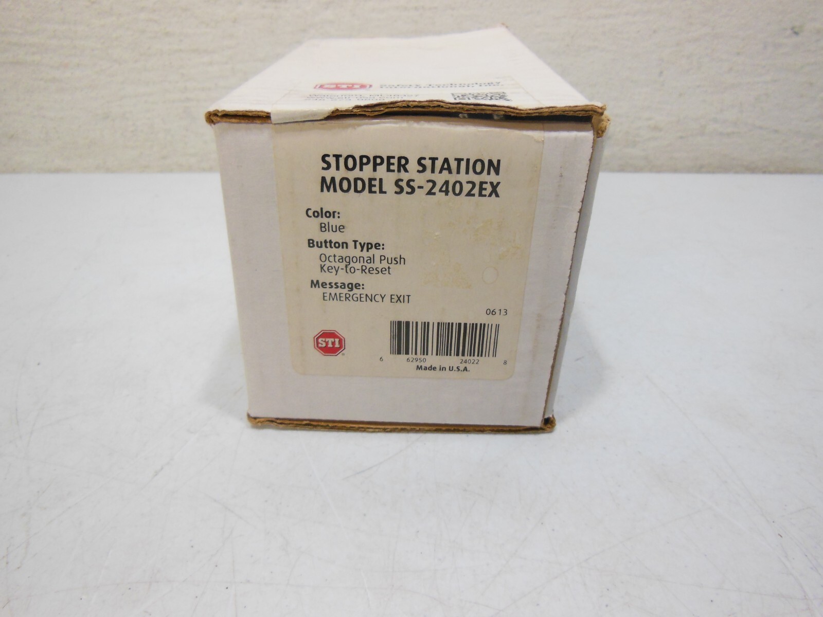 Safety Technology International STI SS2402EX Blue Emergency Exit Push Button New