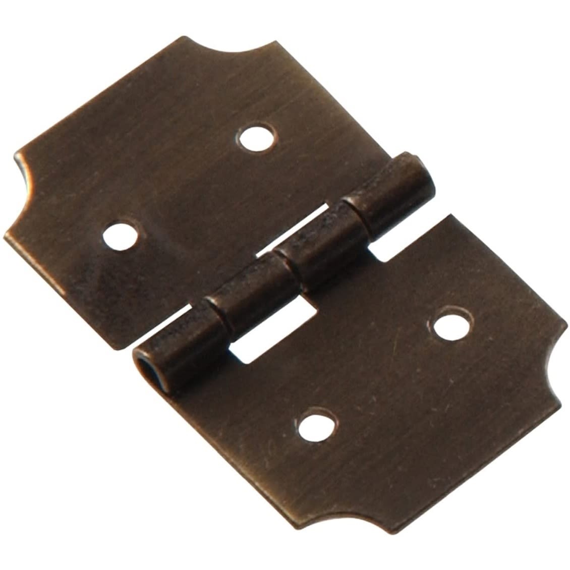 Hillman Decorative Hinge Antique Brass (5/8" x 1") 2 Pack