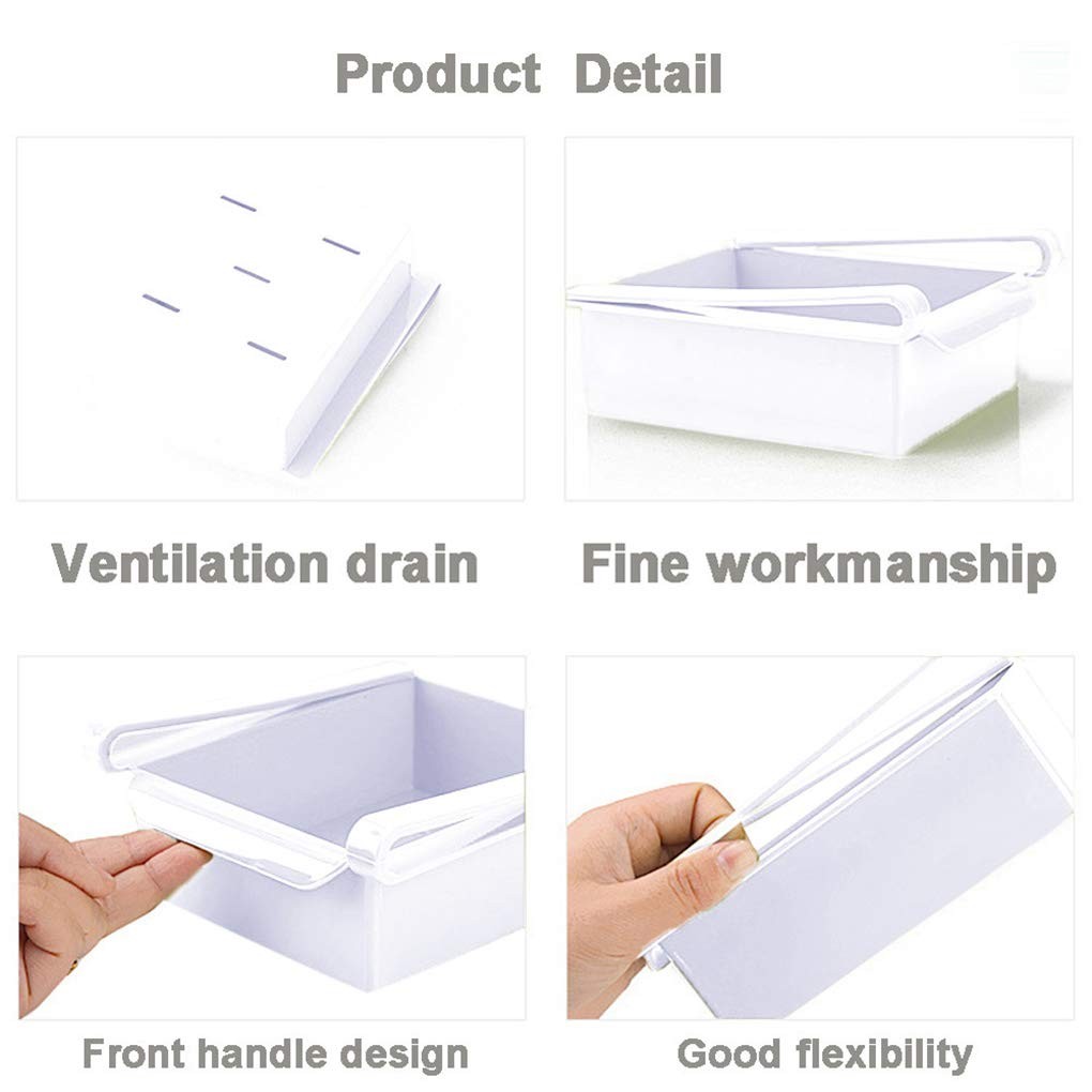 Fridge Organizer Storage Shelf-White