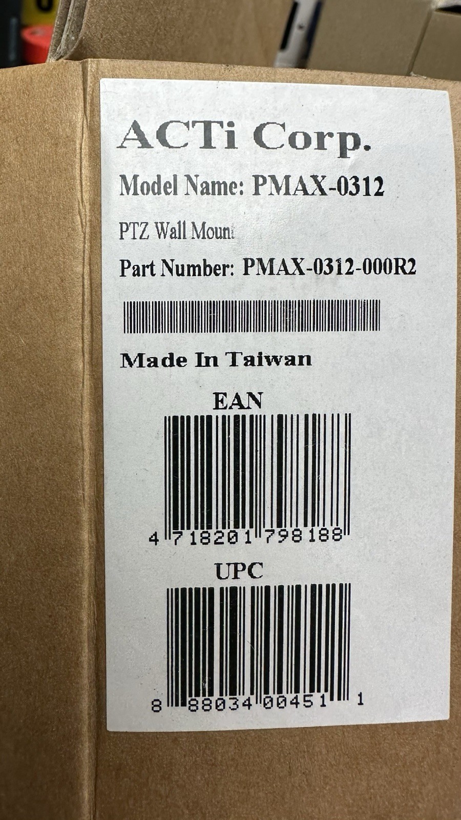 Acti PMAX-0312 Wall Mount PTZ