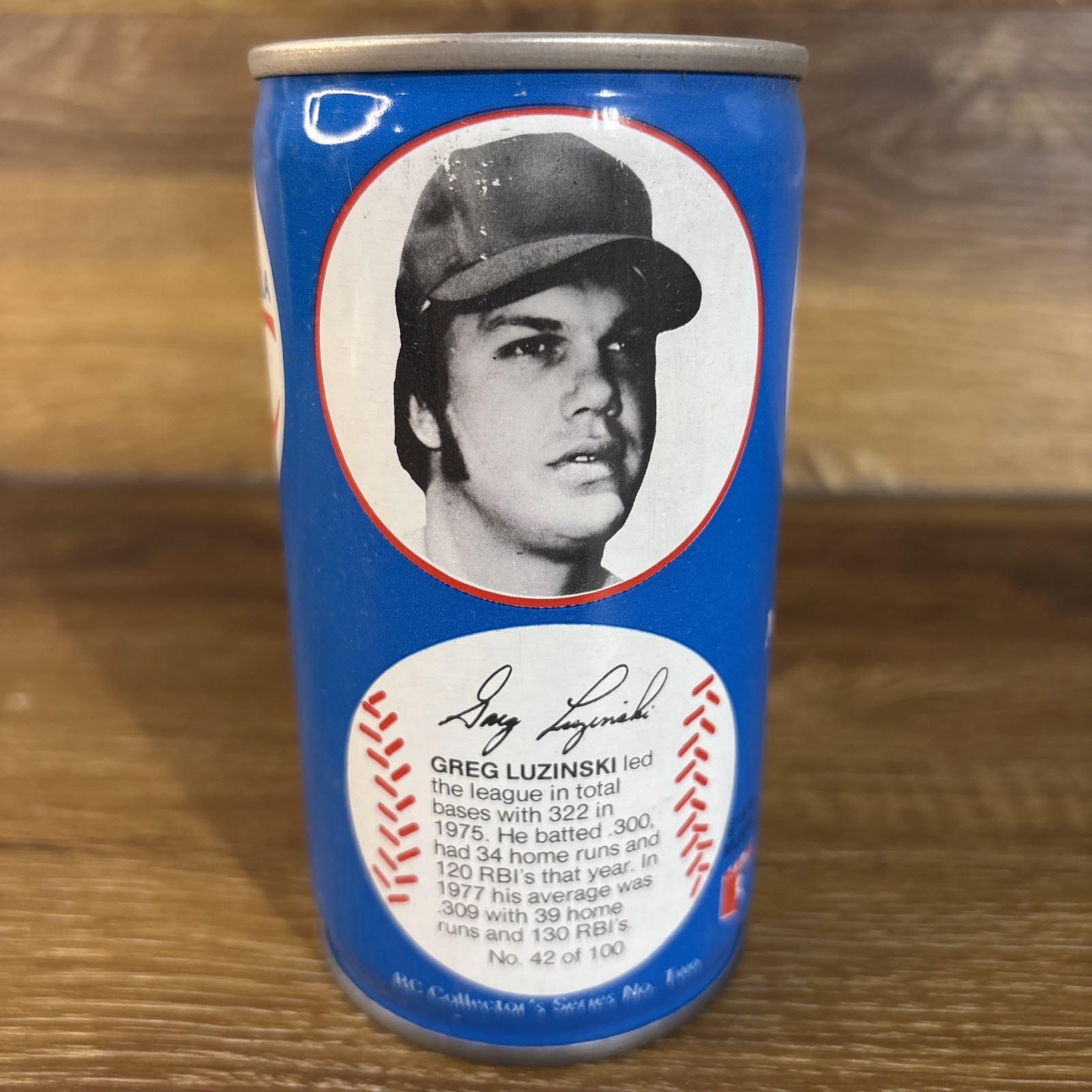1978 Royal Crown RC Cola Baseball Collectors Series 2 Greg Luzinski # 42 of 100