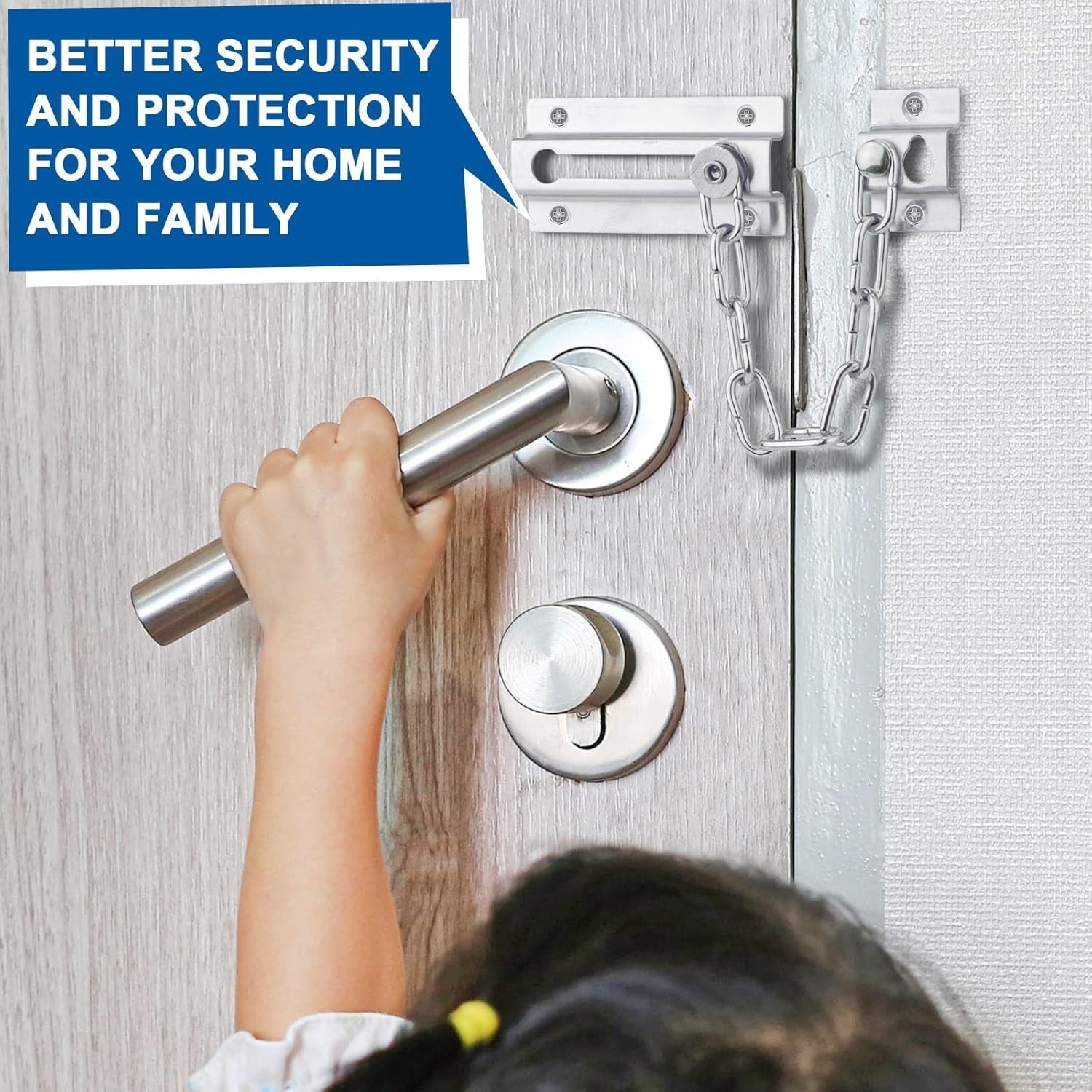 Stylish 2-Pack Silver Chain Locks - Secure Your Space with Rust-Resistant Design