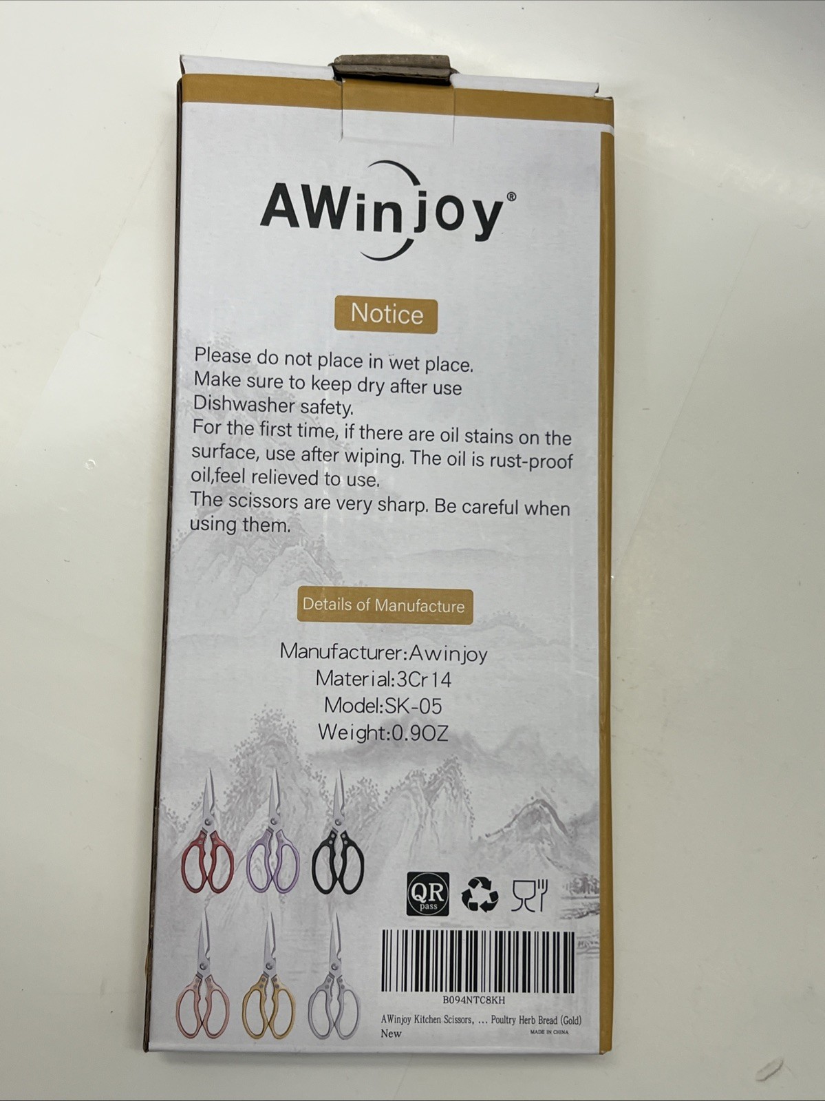AWinjoy Kitchen Scissors, Heavy Duty Sharp Kitchen Shears Dishwasher Safe